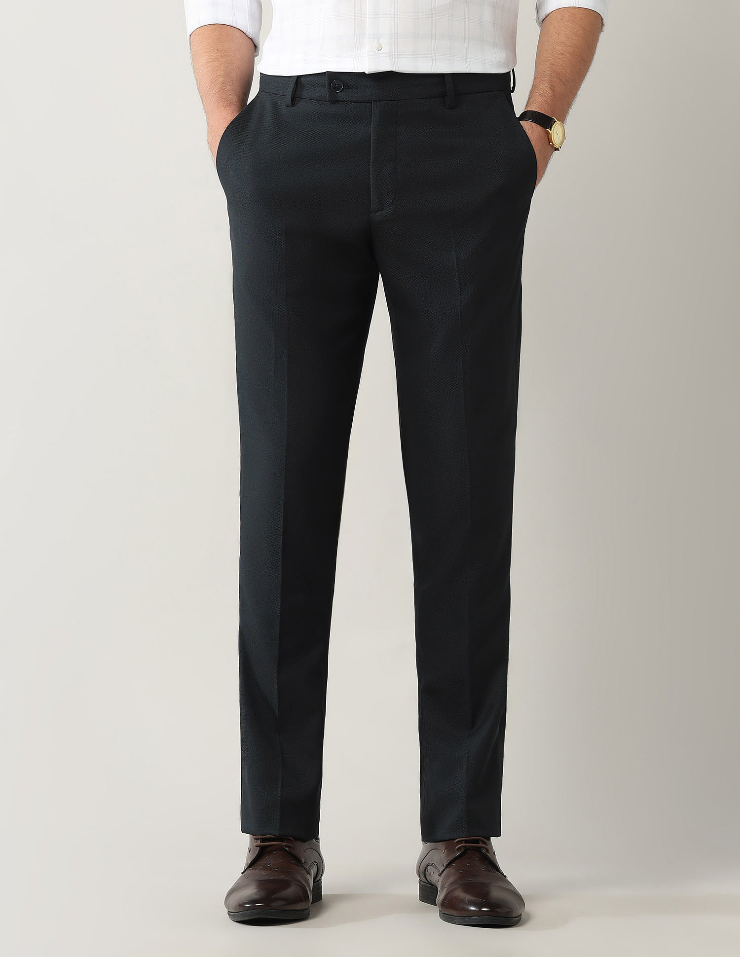Arrow Mid Rise Smartflex Trousers