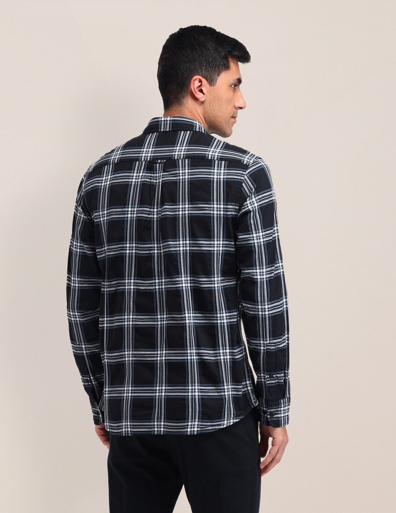 U.S. Polo Assn. Dupplin Check Printed Regular Fit Shirt