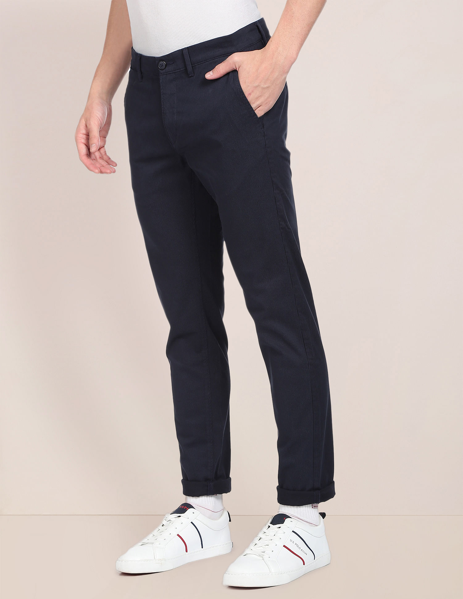 U.S. Polo Assn. Pinstripe Twill Casual Trousers