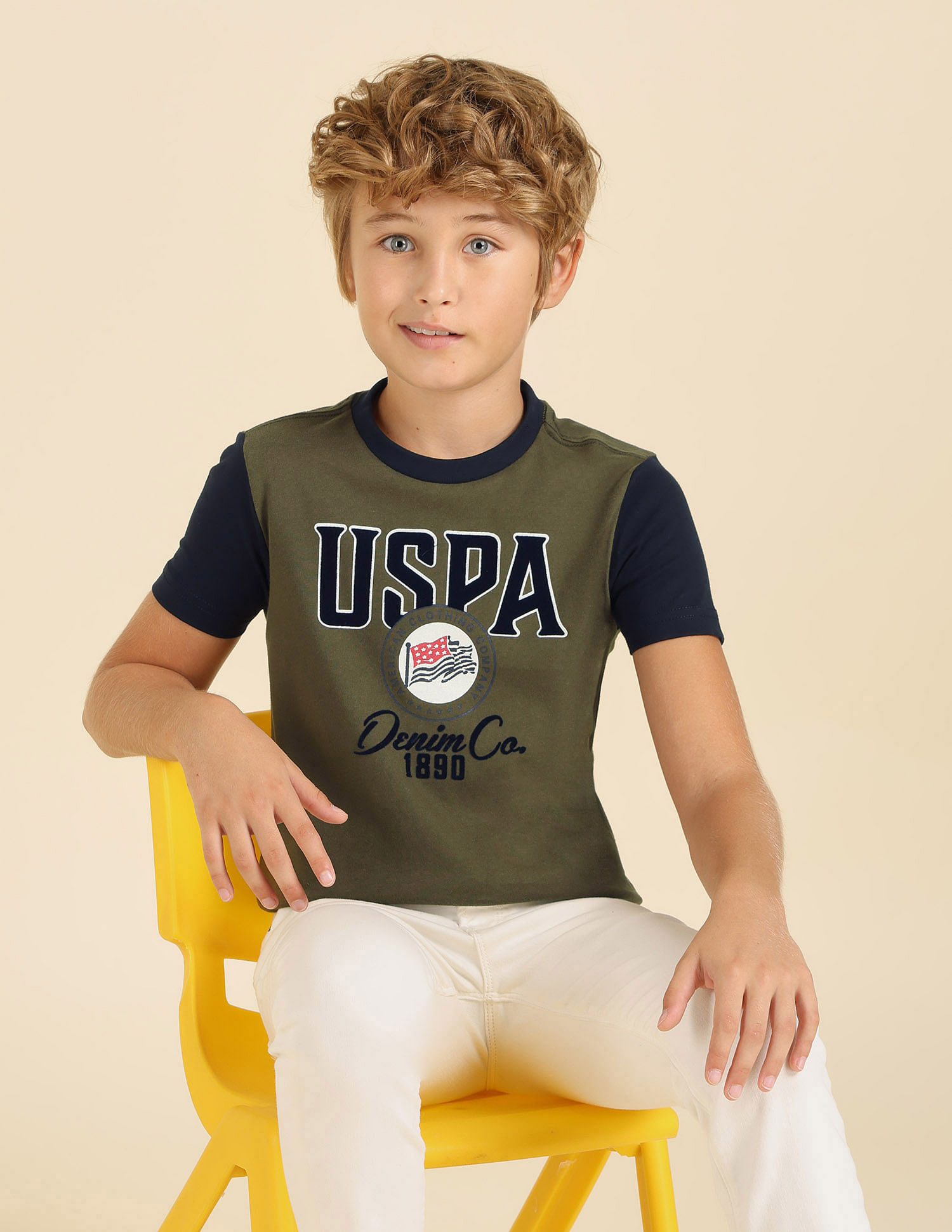 U.S. Polo Assn. Kids Boys Pure Cotton Regular Fit T-Shirt