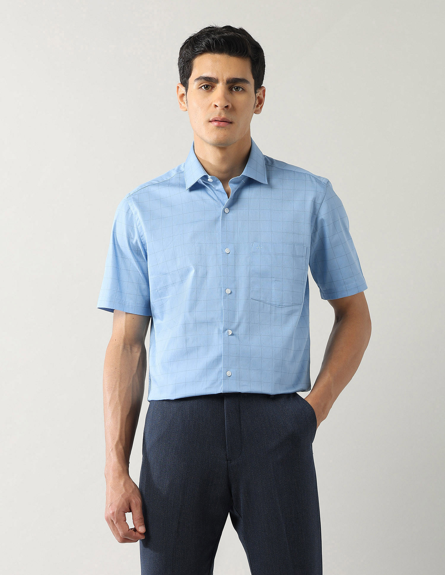 Arrow Liberty Classic Fit Windowpane Checked Shirt