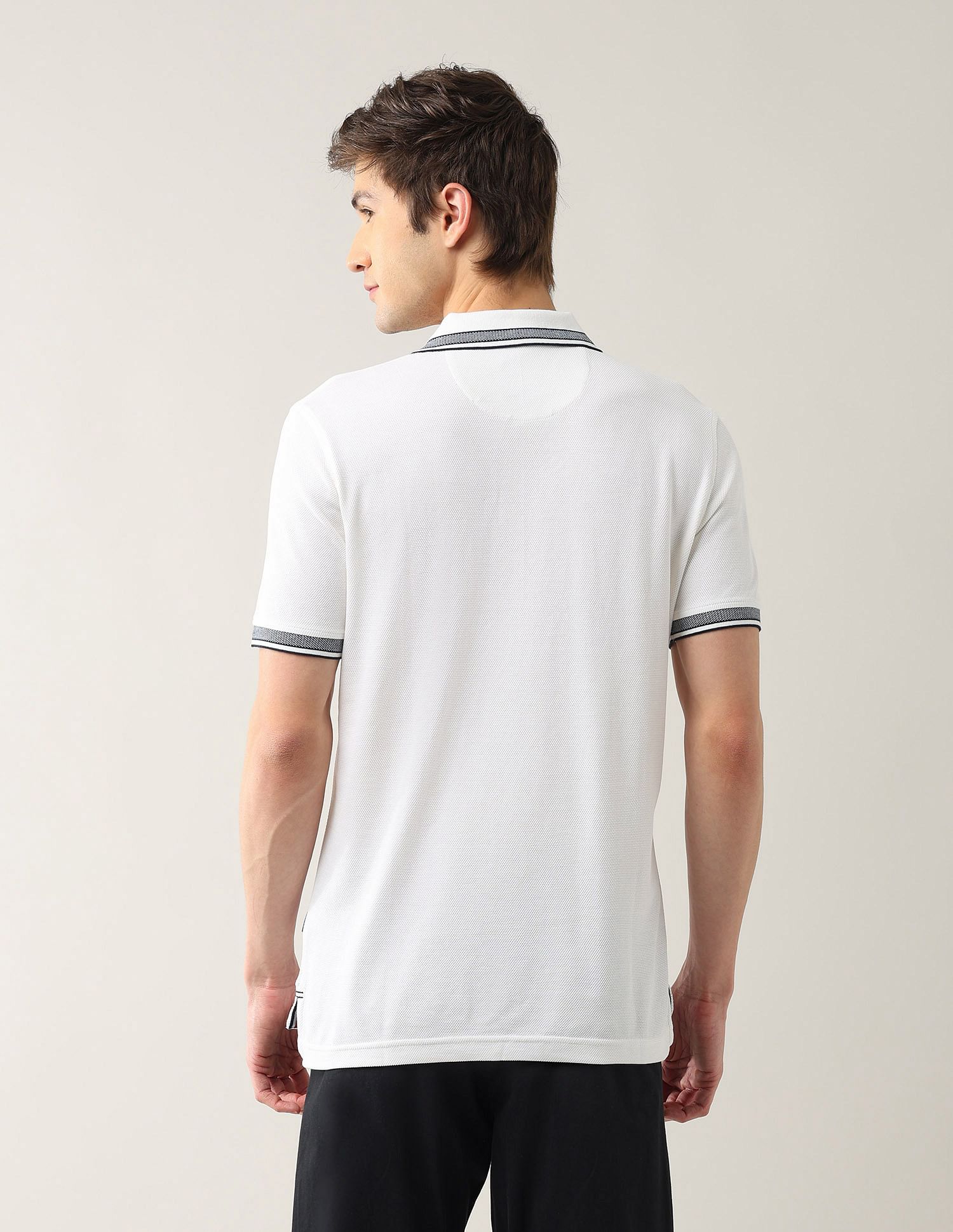 Arrow Sport Solid Pure Cotton 4 In 1 Rugby Polo Shirt