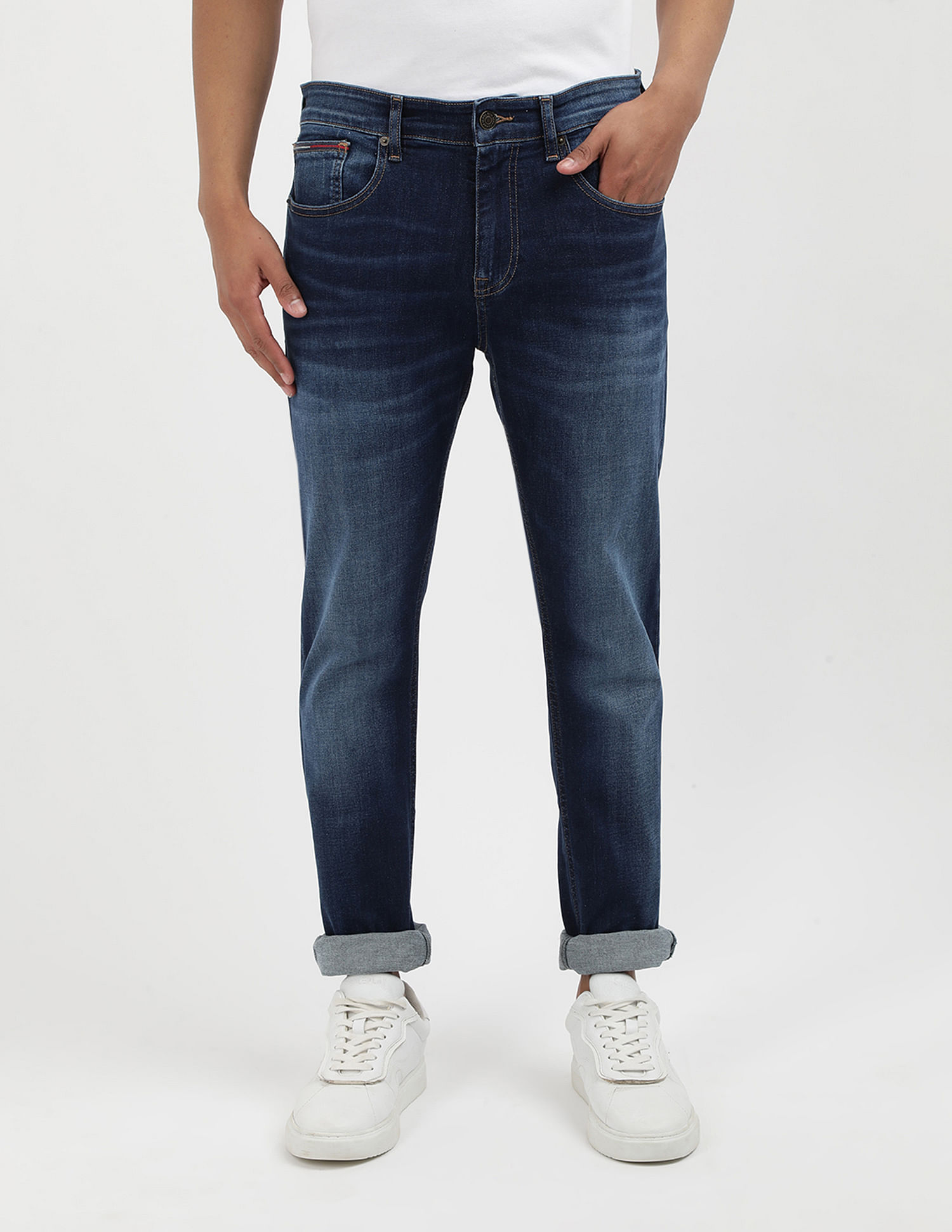 Tommy Hilfiger Mid Rise Slim Tapered Fit Jeans