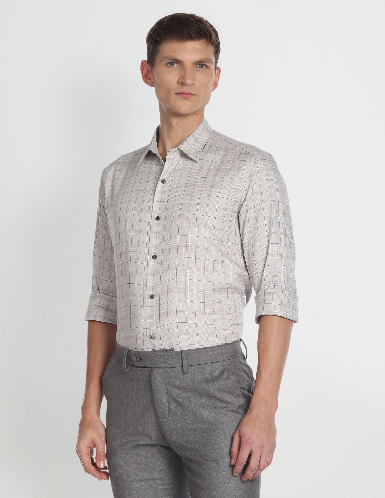 Arrow Newyork Tartan Check Manhattan Slim Fit Shirt