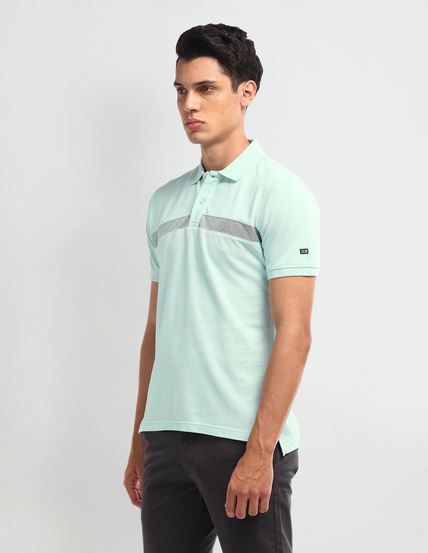 Arrow Sport Dynamax Horizontal Stripe Cotton Polo Shirt