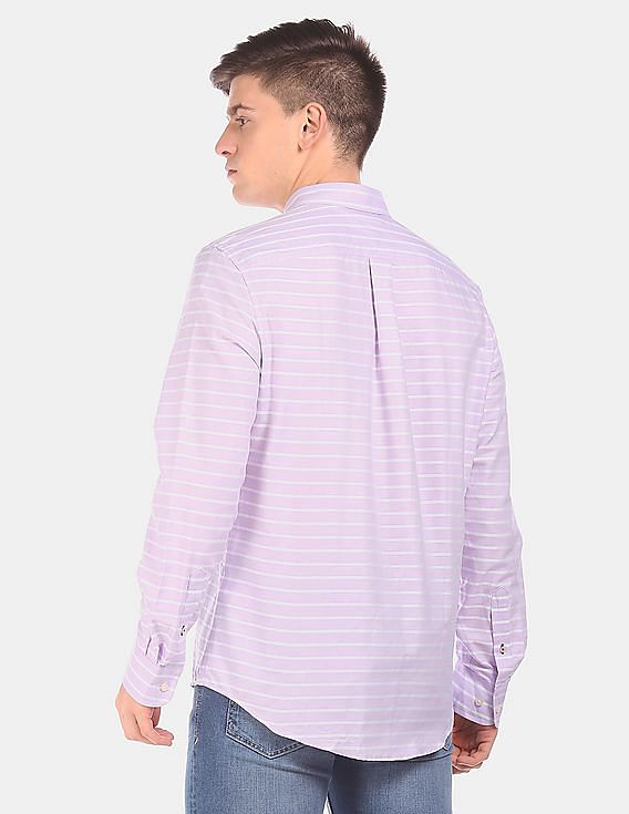 ★87MM★ Mmlg STRIPE HFT LAVENDER Lavender Rubberised Leather (Smooth) Slim Strap – Delugs