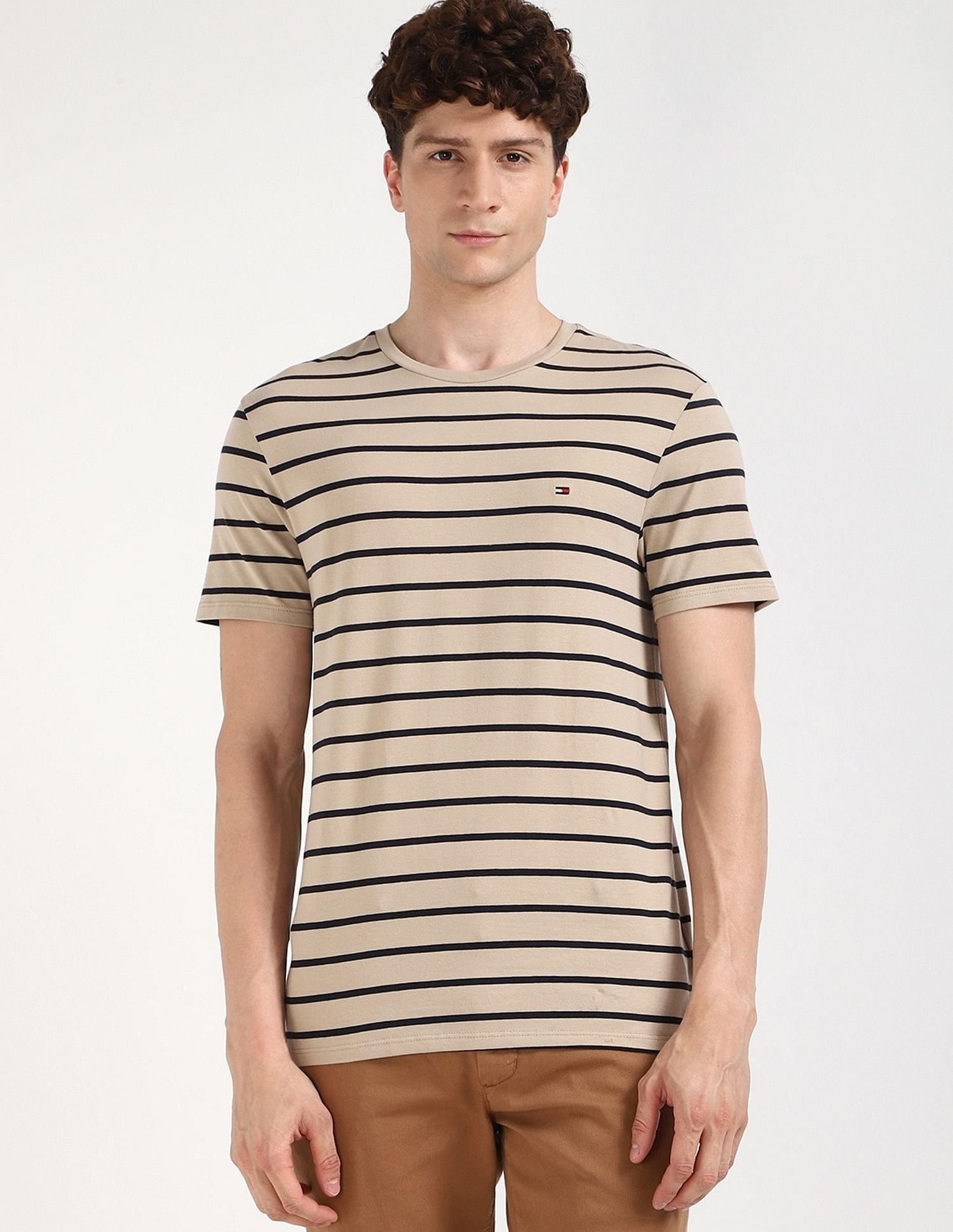 Tommy Hilfiger Striped Regular-Fit Cotton T-Shirt