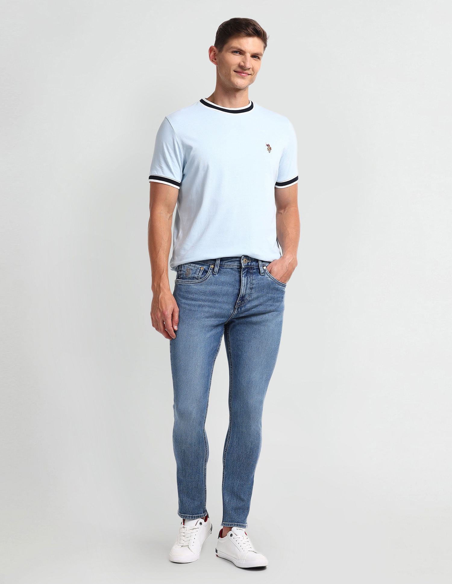 U.S. Polo Assn. Denim Co. Henry Tapered Cropped Fit Blue Jeans