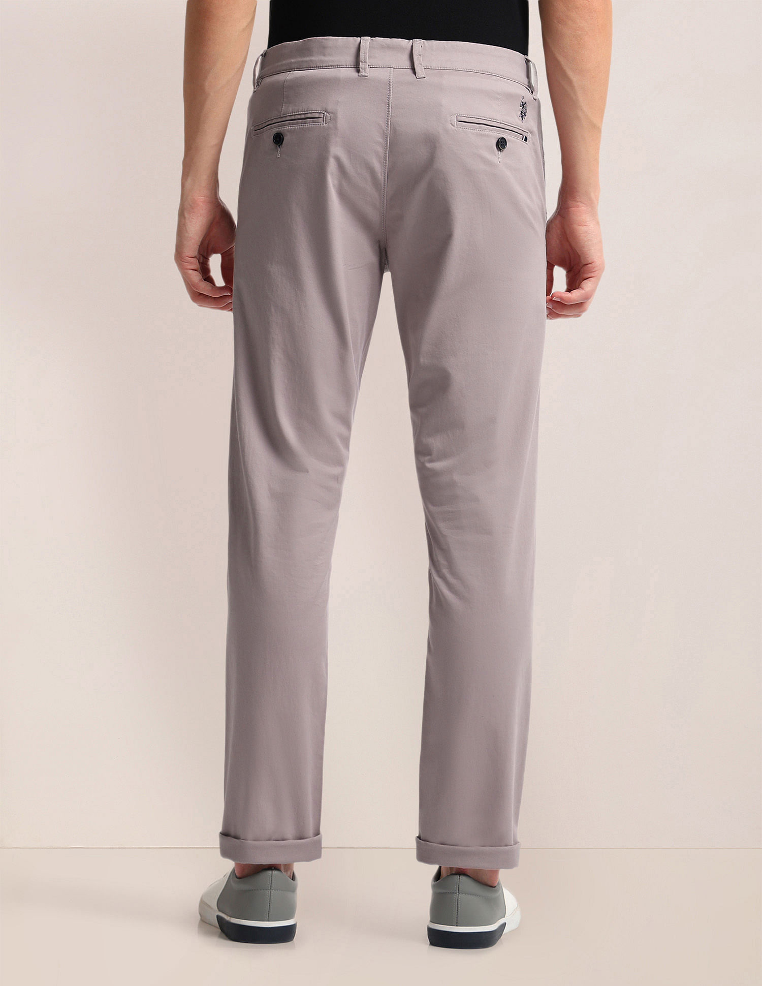 U.S. Polo Assn. Slim Straight Fit Satin Trousers