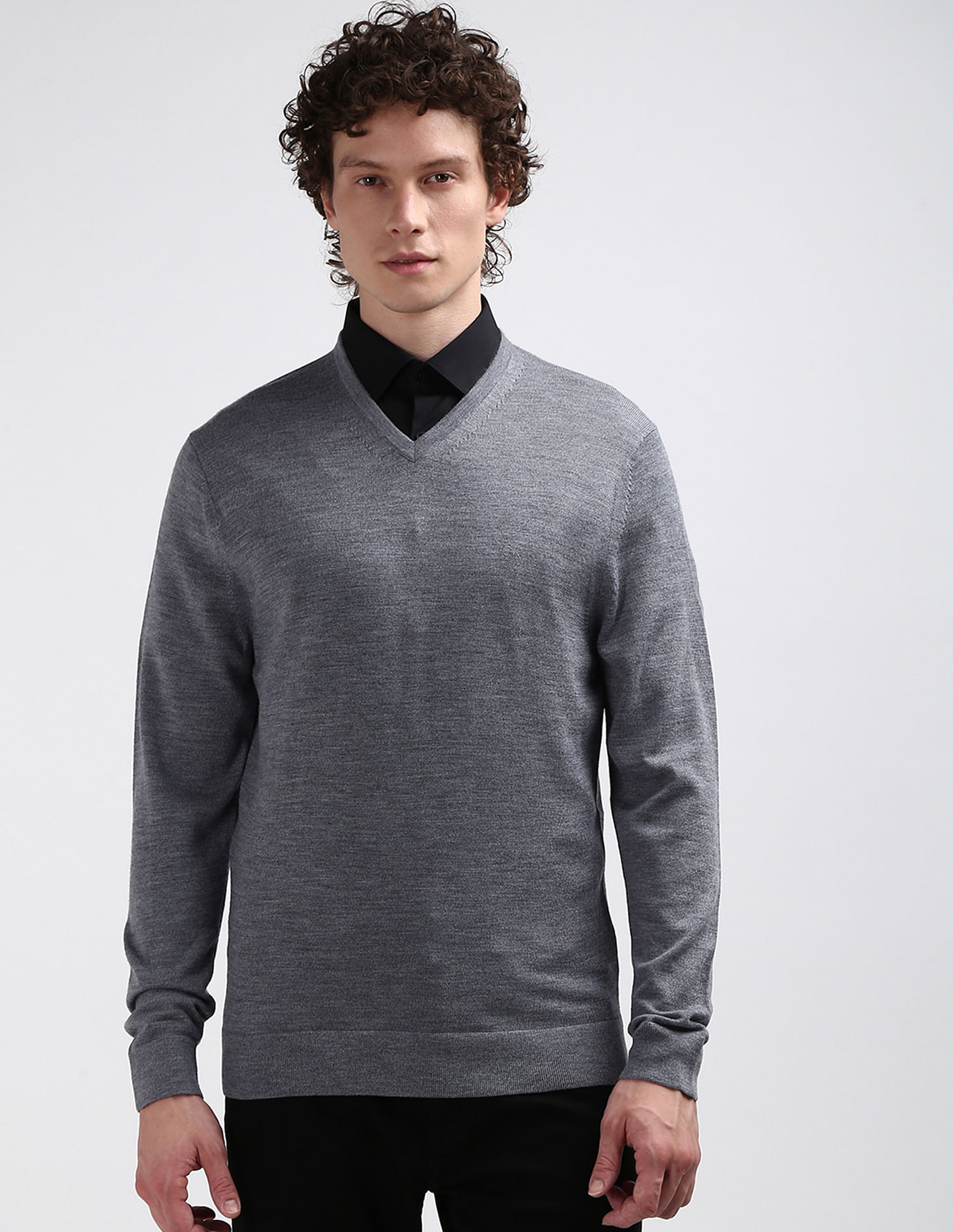 Calvin Klein Merino Wool V-Neck Sweater