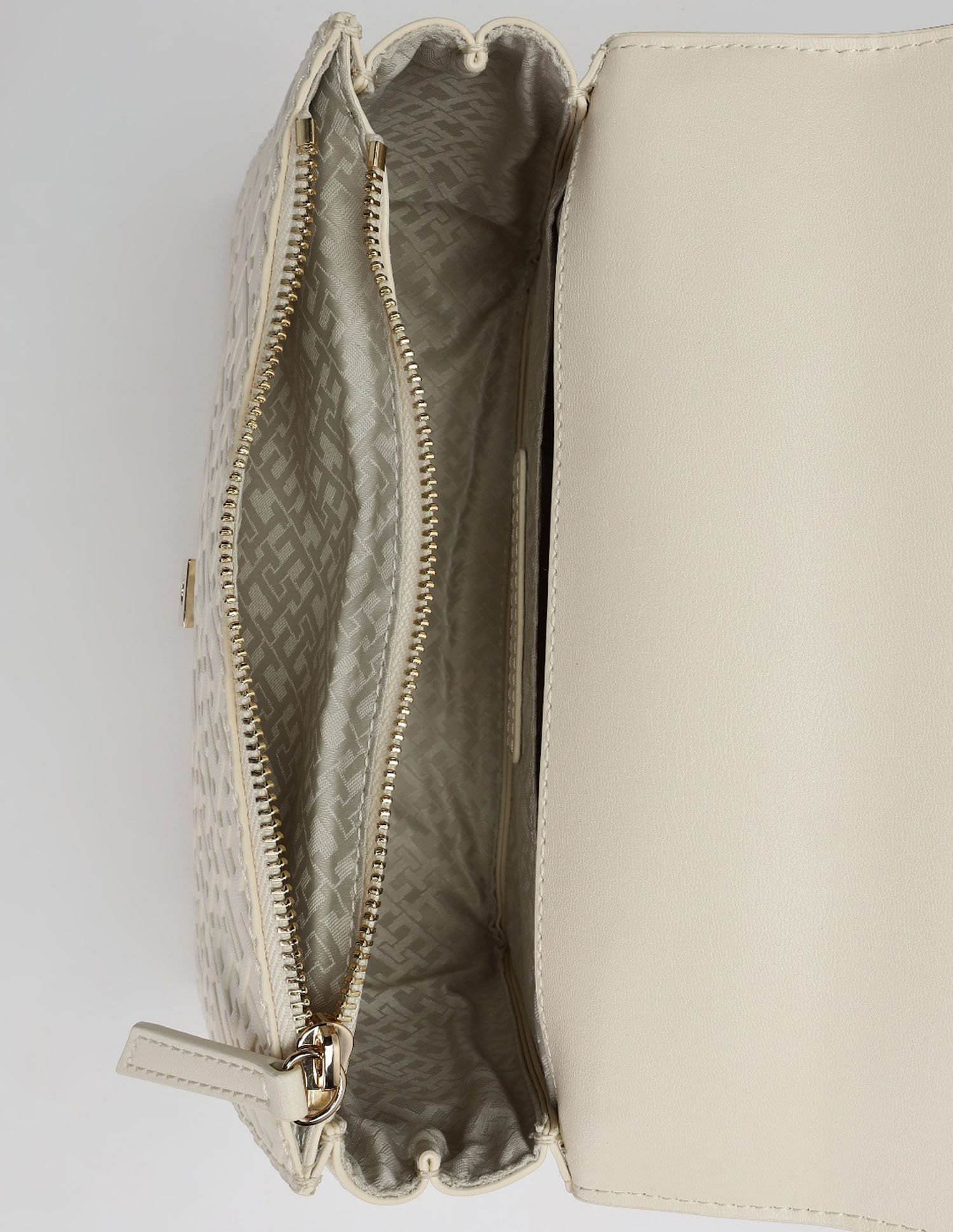 Tommy Hilfiger Textured White PU Sling Bag
