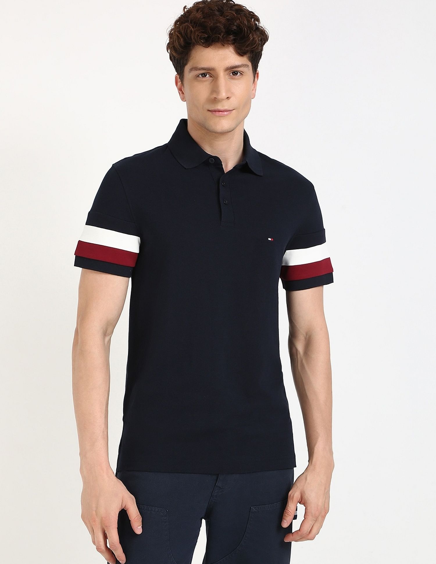 Tommy Hilfiger Striped Slim-Fit Cotton Polo Shirt