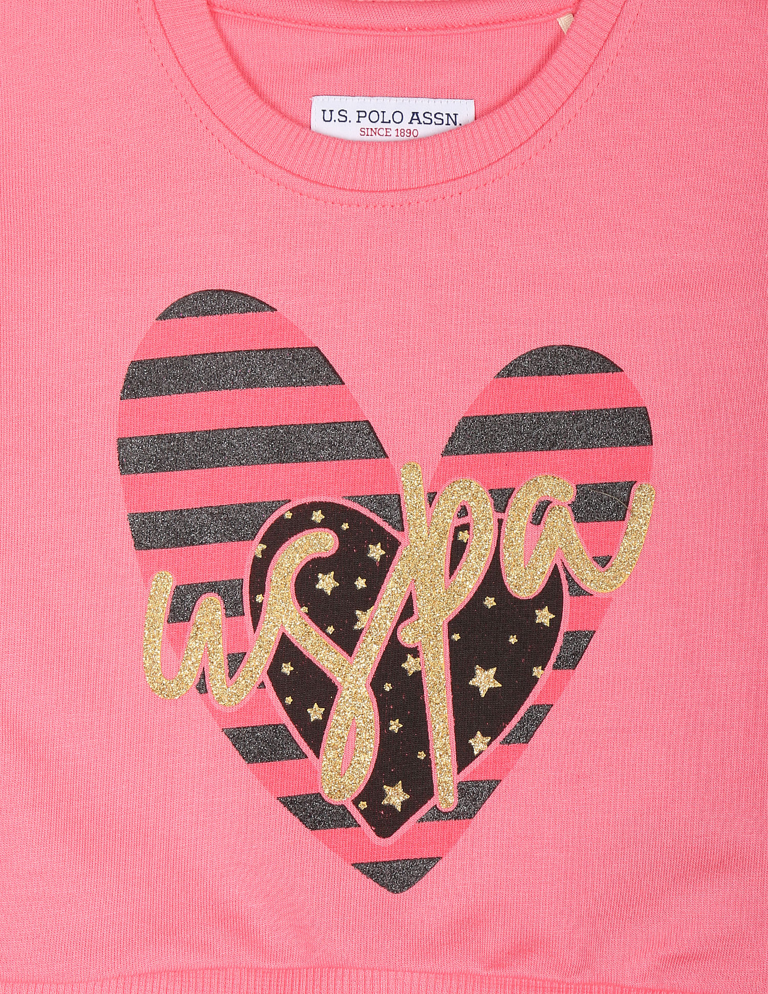 U.S. Polo Assn. Kids Crew Neck Graphic Print Sweatshirt