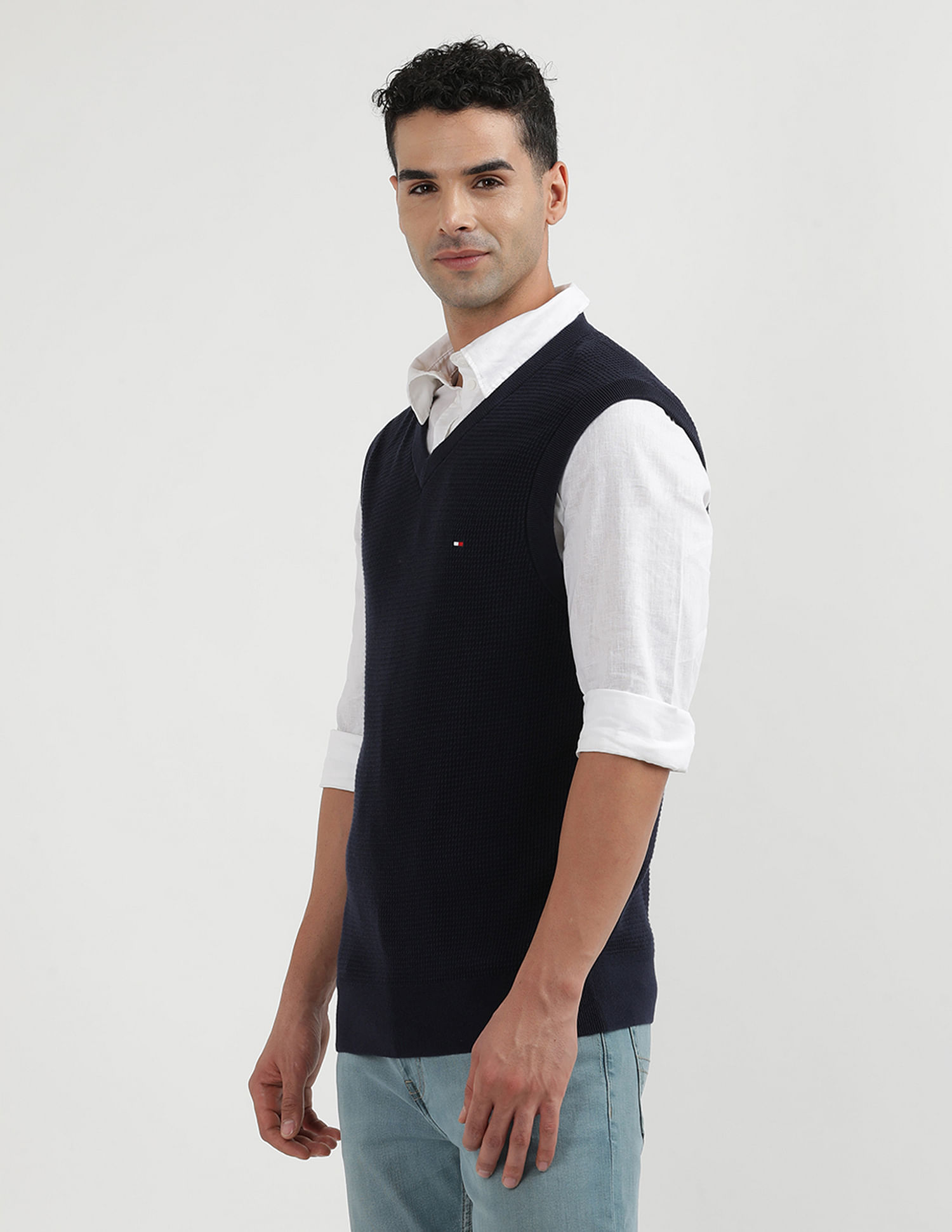 Tommy Hilfiger Refined Structure Sleeveless Jacket