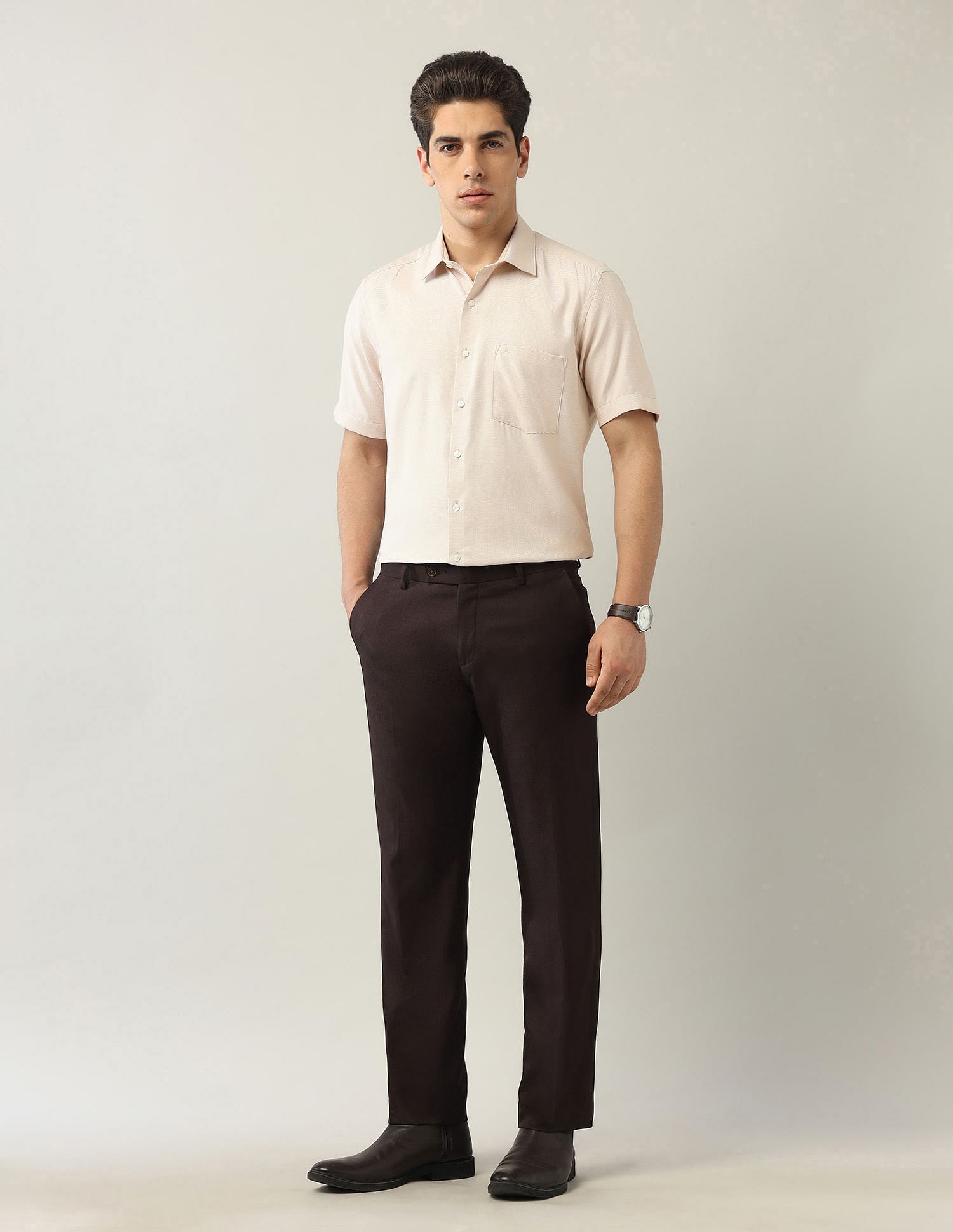 Arrow Textured Liberty Classic Fit Shirt