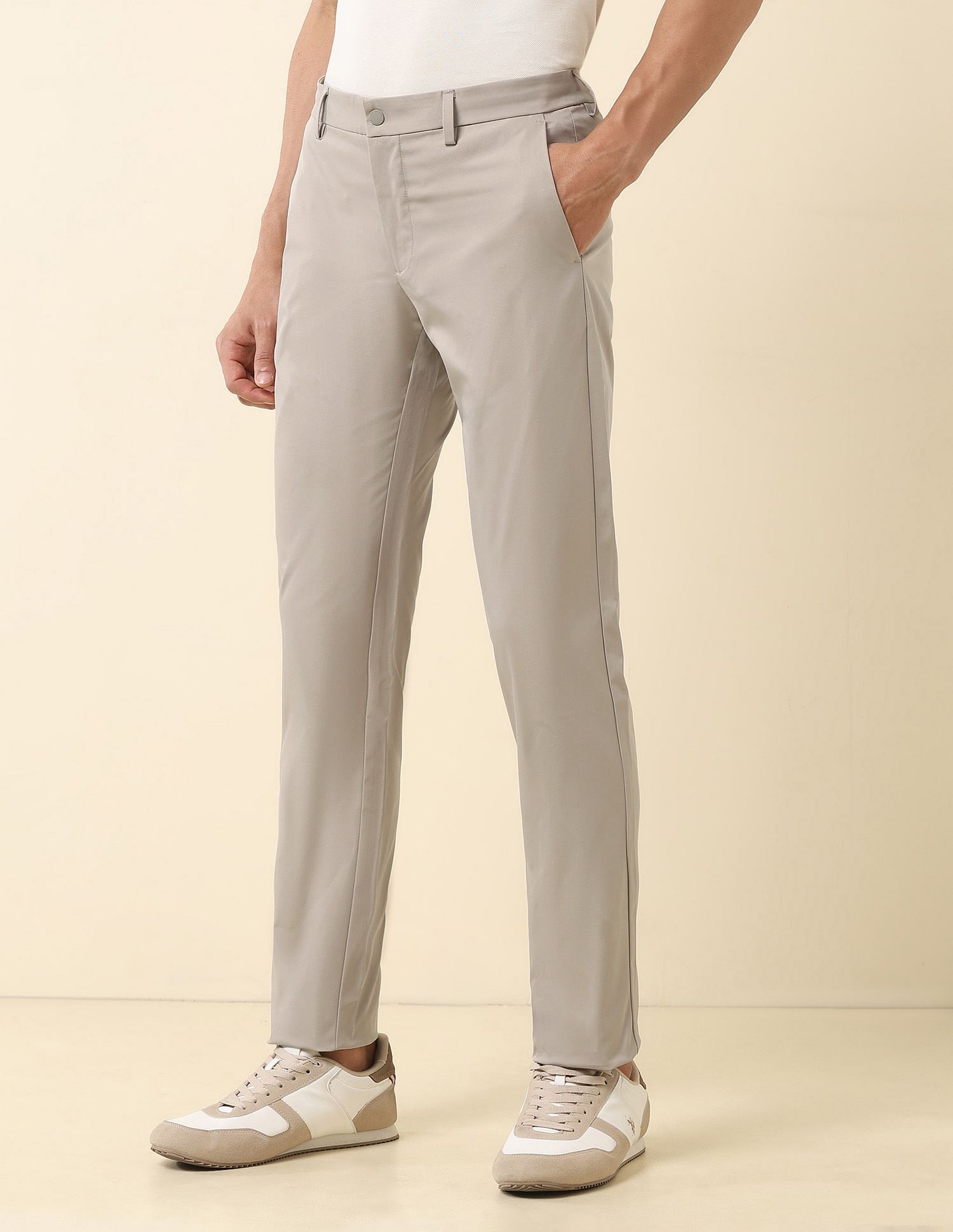U.S. Polo Assn. Solid Denver Slim Fit Trousers