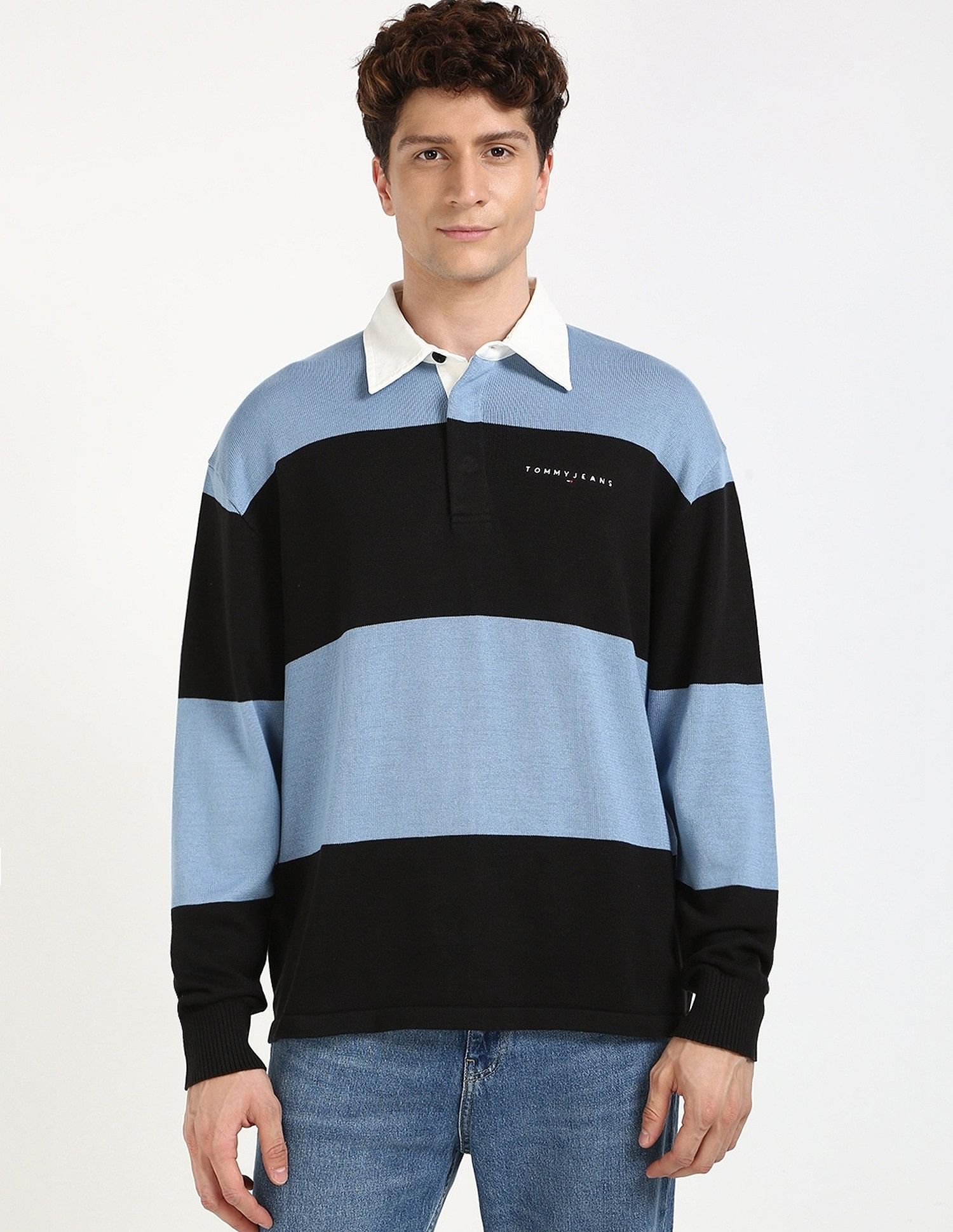 Tommy Hilfiger Colorblock Relaxed-Fit Cotton Sweater