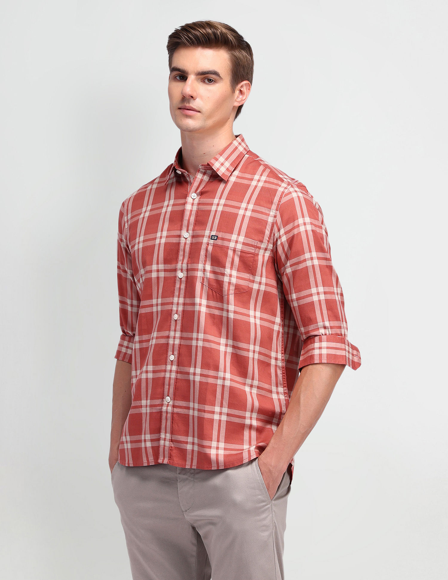 Arrow Sport Liberty Classic Fit Midscale Checked Shirt