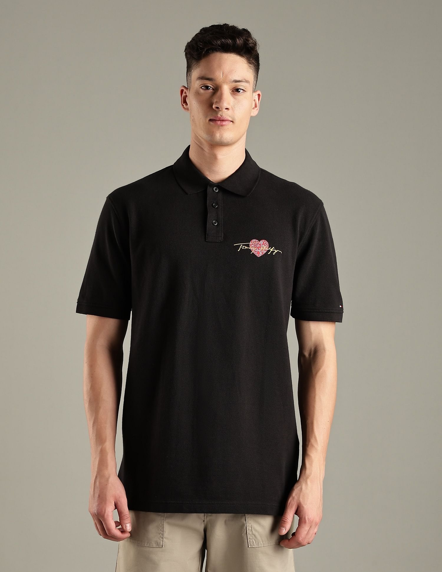 Tommy Hilfiger Embroidered Logo Regular-Fit Cotton Polo Shirt