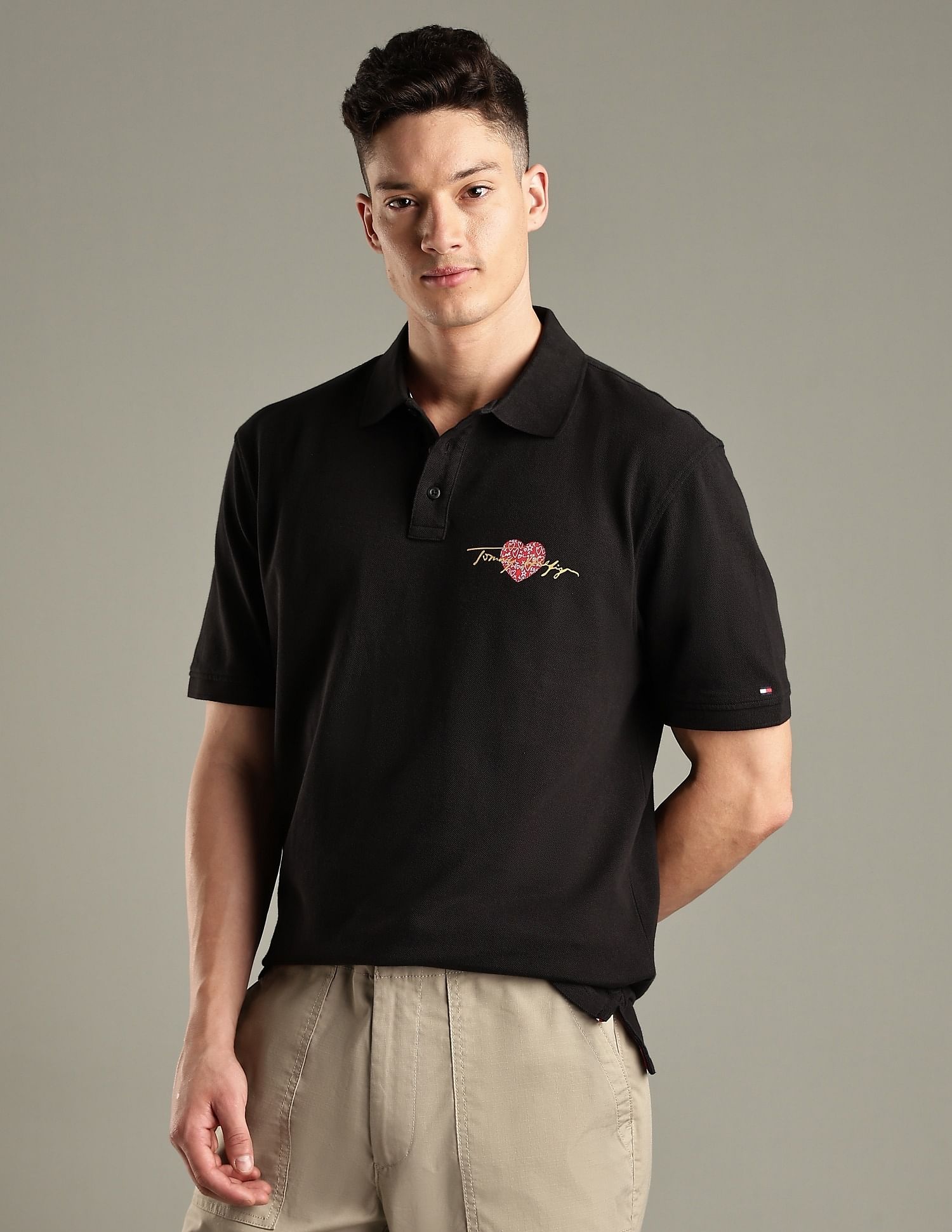 Tommy Hilfiger Embroidered Logo Regular-Fit Cotton Polo Shirt