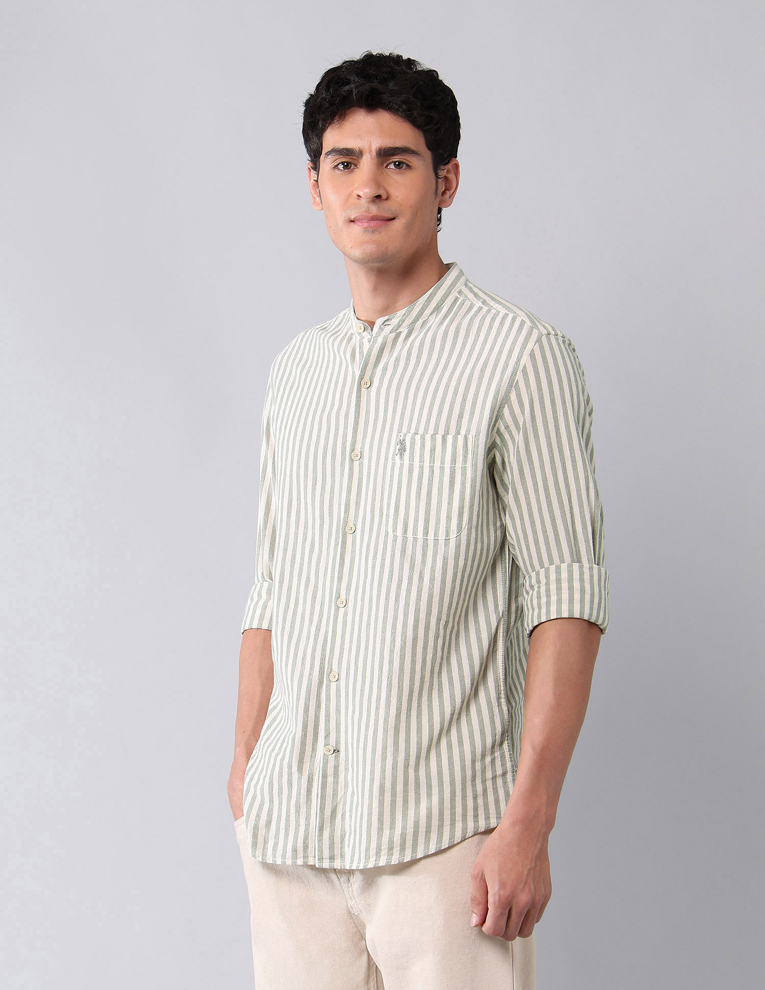 U.S. Polo Assn. Denim Co. Vertical Striped Pure Cotton Shirt
