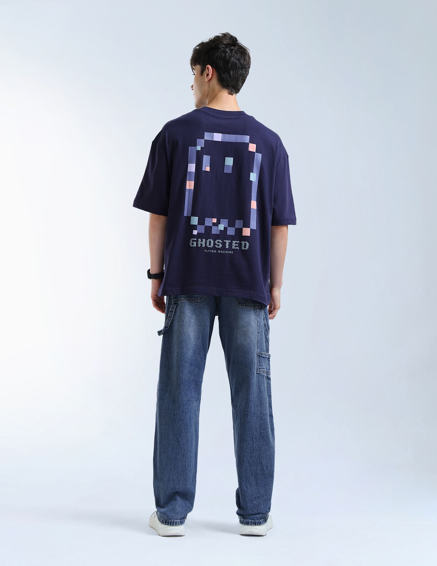Flying Machine Cobain Loose Fit Whiskered Jeans
