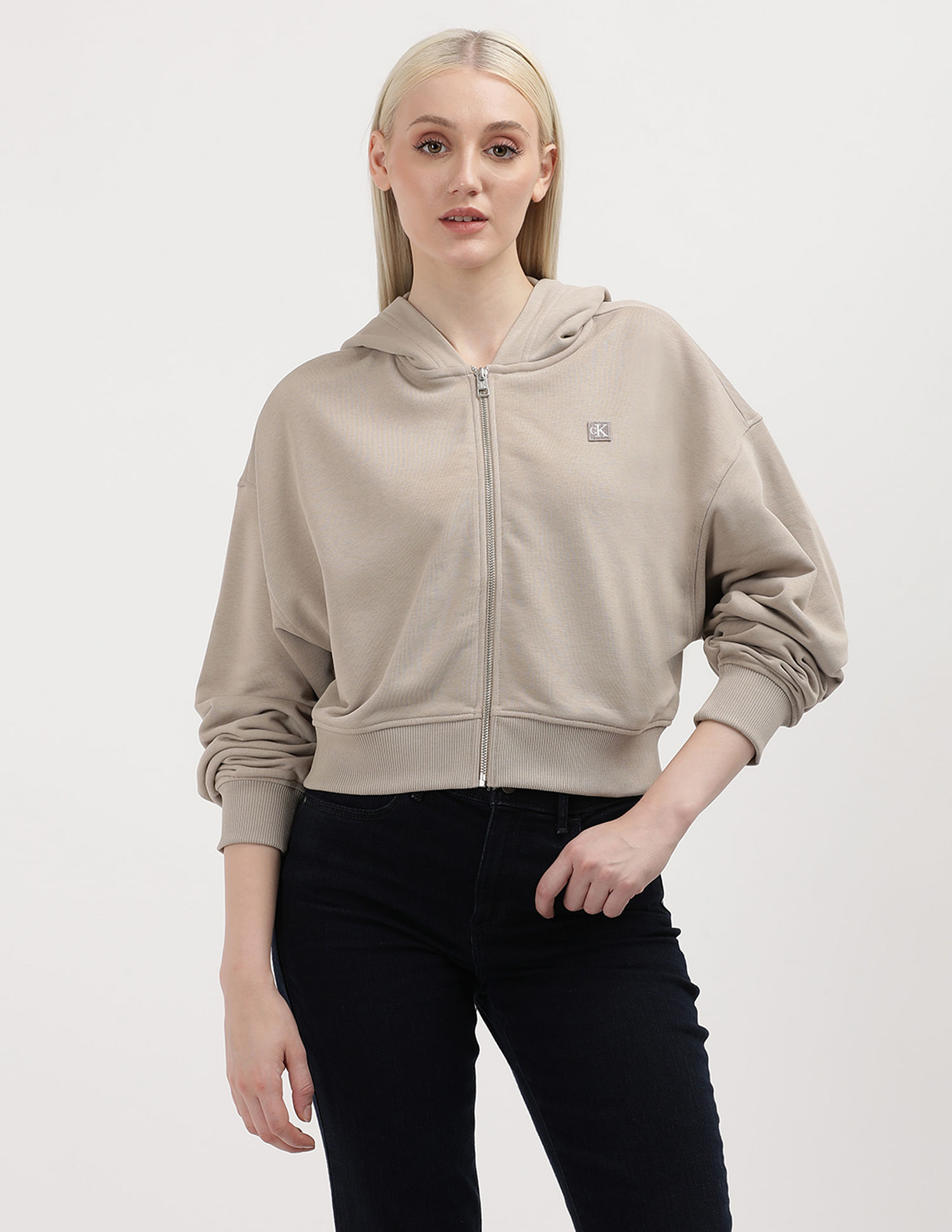 Calvin Klein Brand Badge Hood Sweatshirt