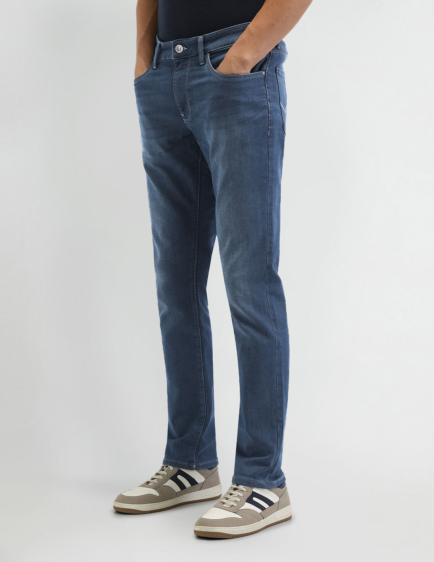 Arrow Sport Mid Rise Jameson Slim Fit Jeans