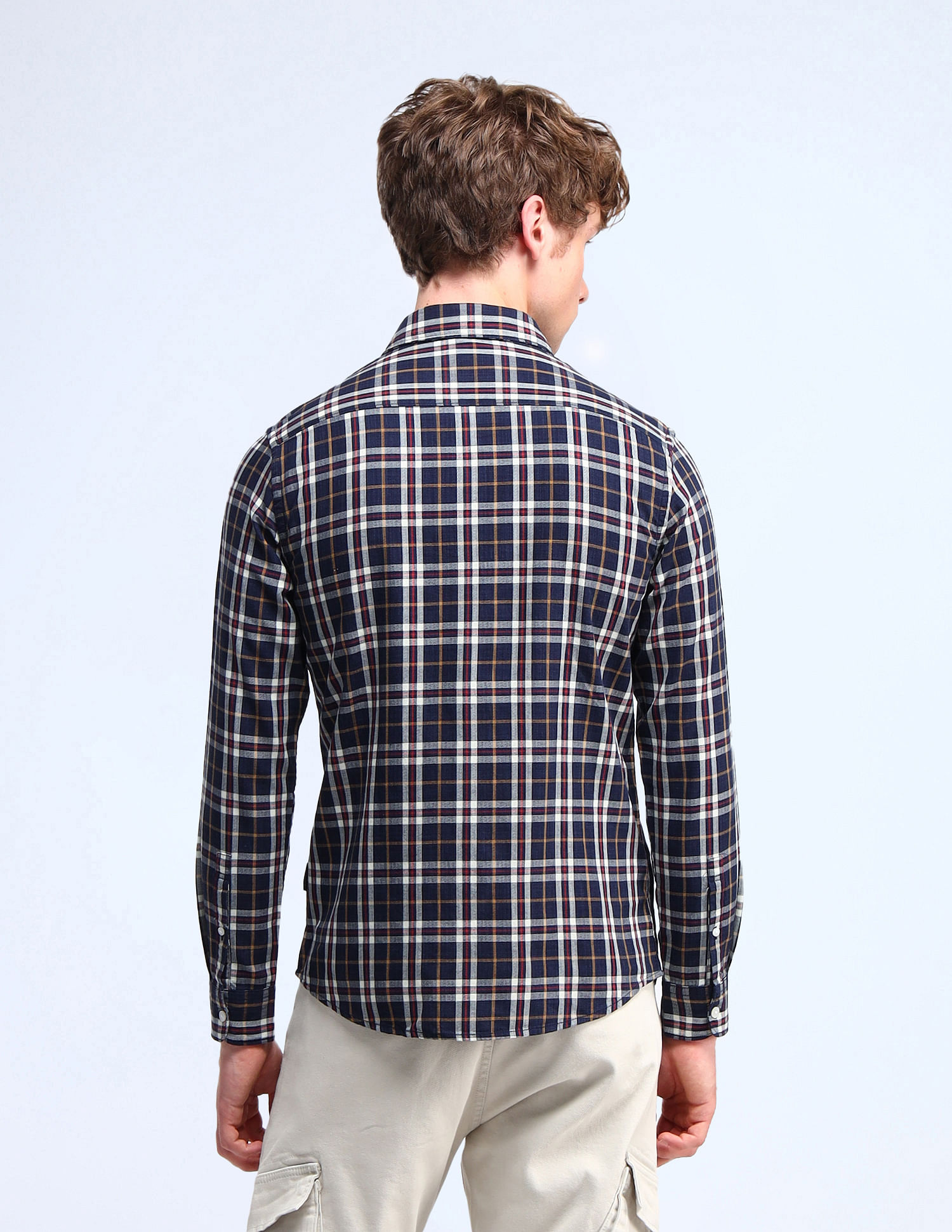 Flying Machine Slim Fit Dobby Checked Shirt