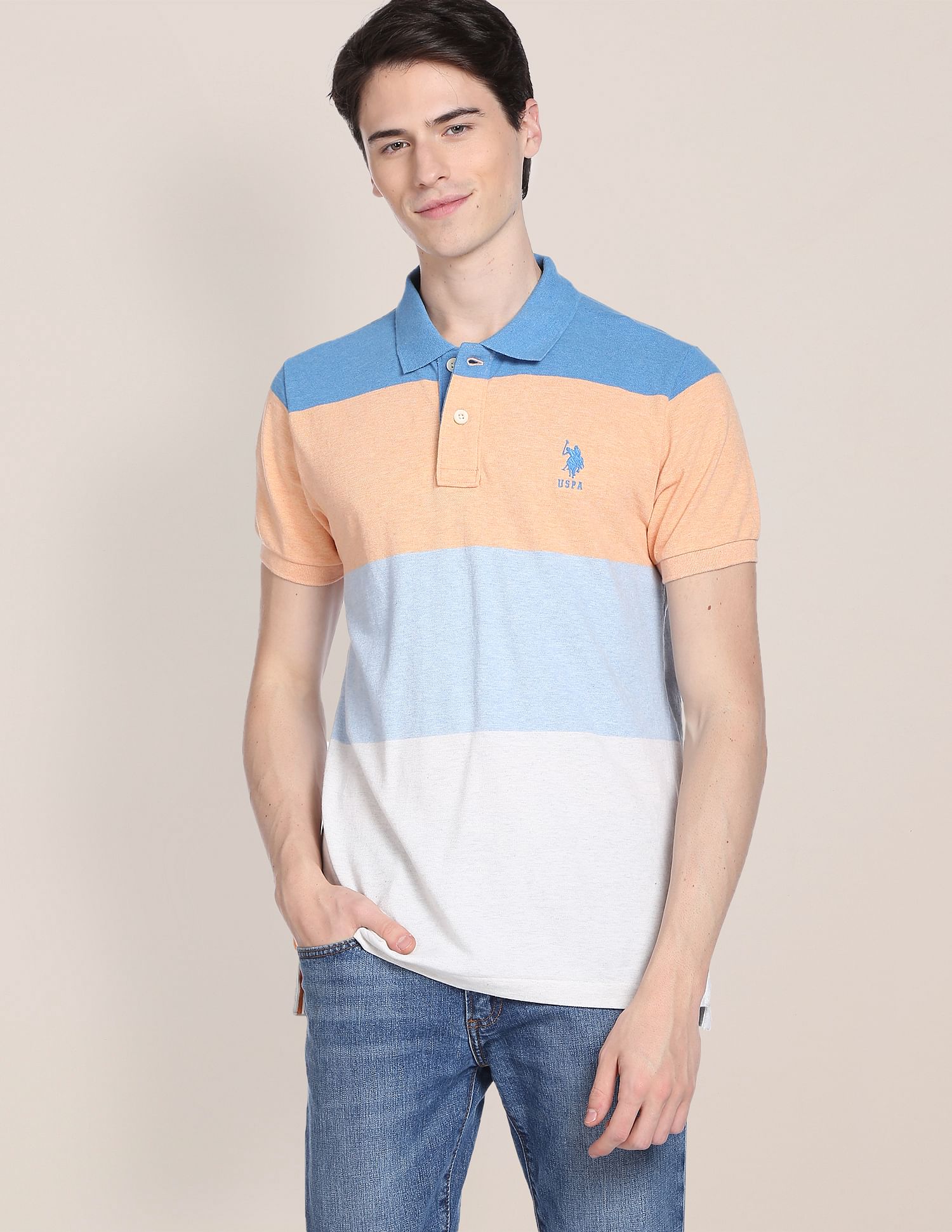 Buy U.S. Polo Assn. Signature Stripe Pique Polo Shirt NNNOW