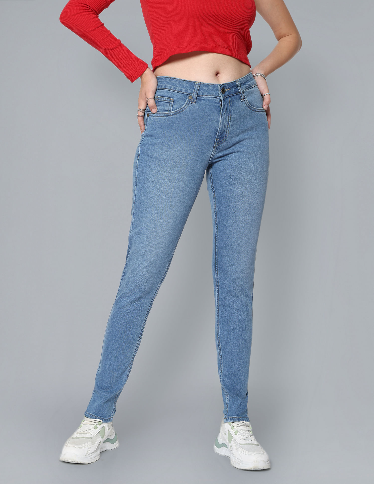 flying girls Regular Women Light Blue Jeans - Buy flying girls