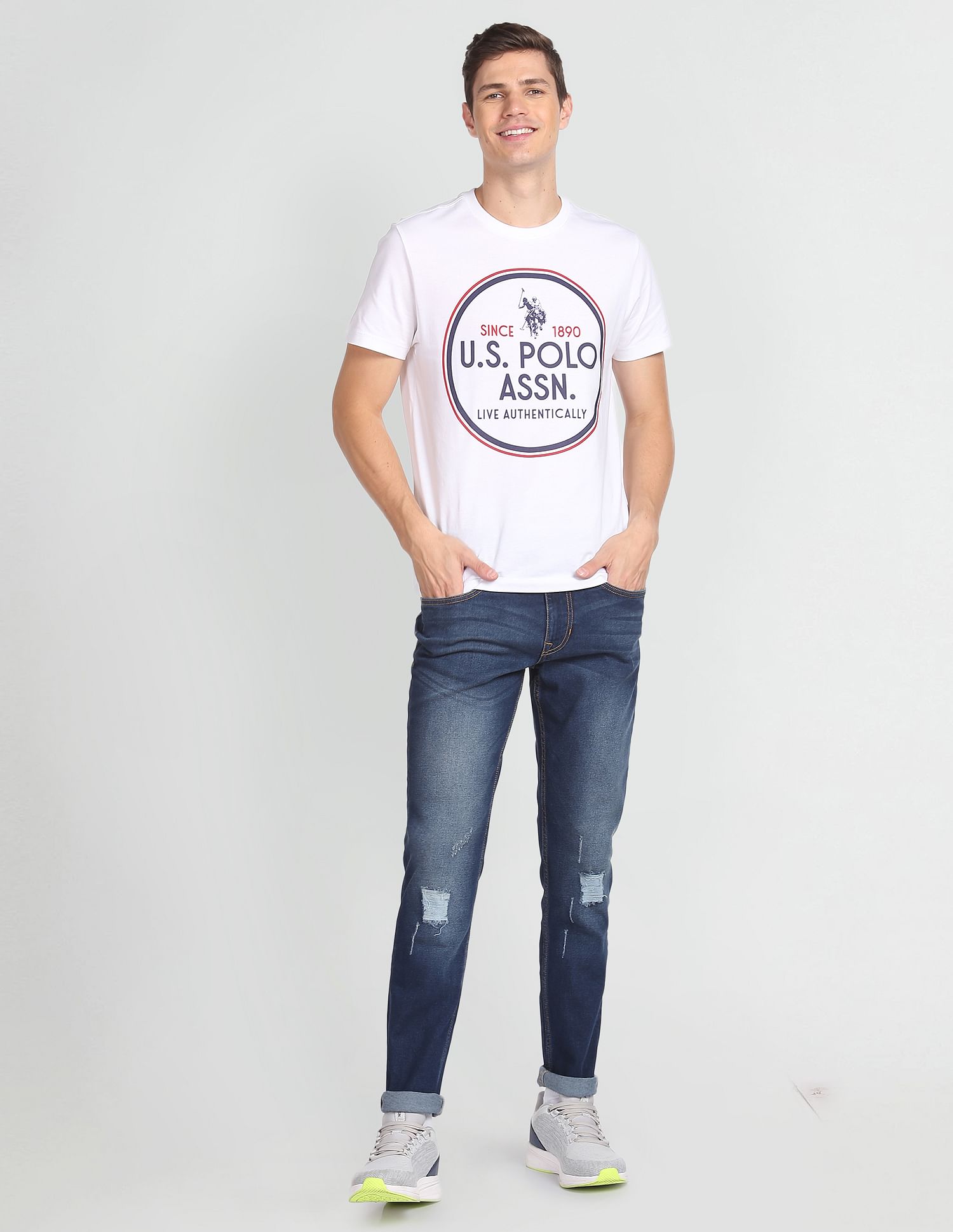 U.S. Polo Assn. Denim Co. Slim Tapered Fit Blue Jeans
