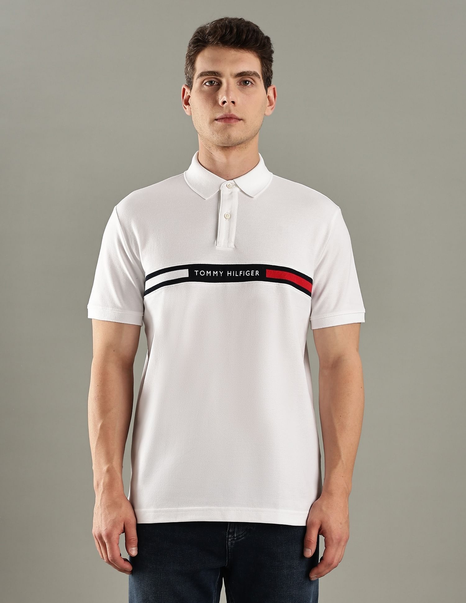 Tommy Hilfiger Logo Regular-Fit Cotton Polo T-Shirt
