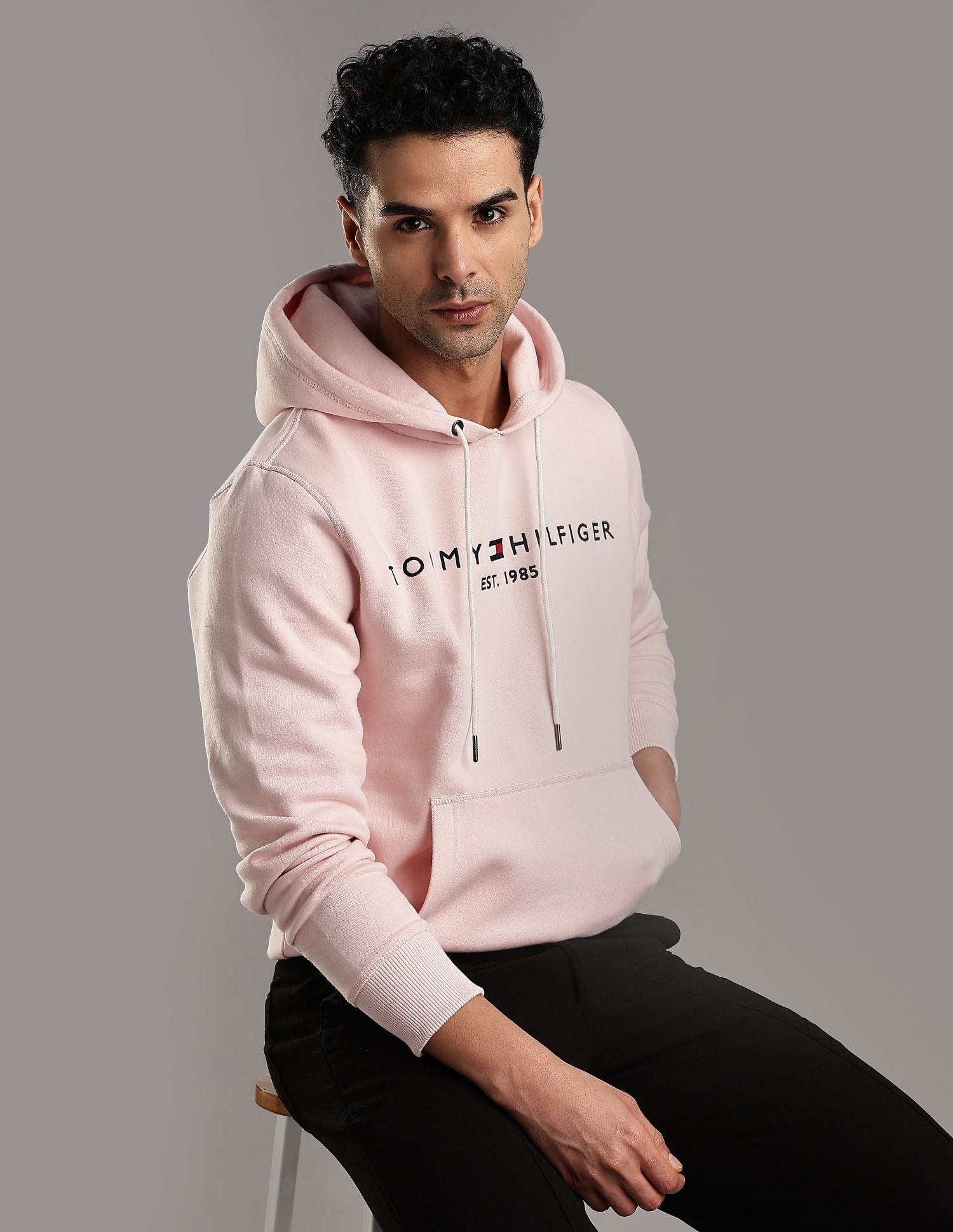 Tommy Hilfiger Embroidered Logo Regular-Fit Cotton Sweatshirt