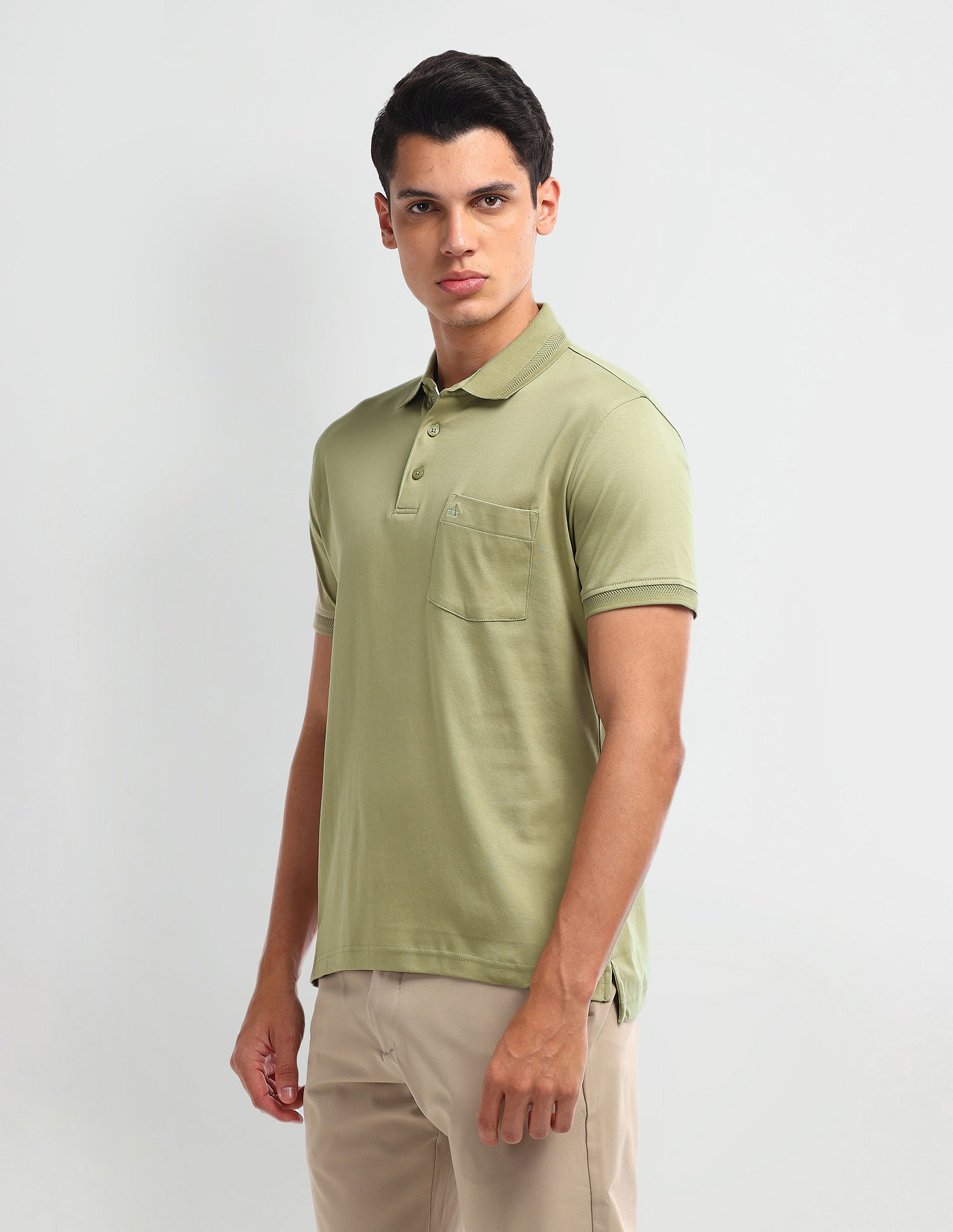 Arrow Solid Cotton Polo Shirt