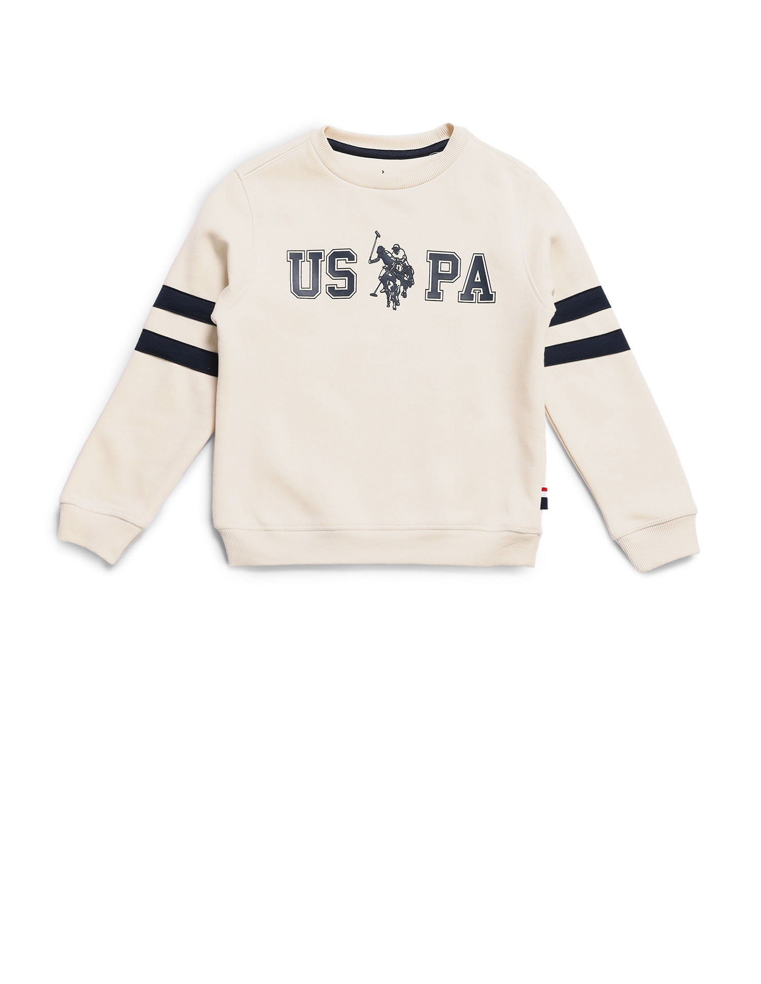 U.S. Polo Assn. Kids Boys Brand Printed Regular Fit Sweatshirt