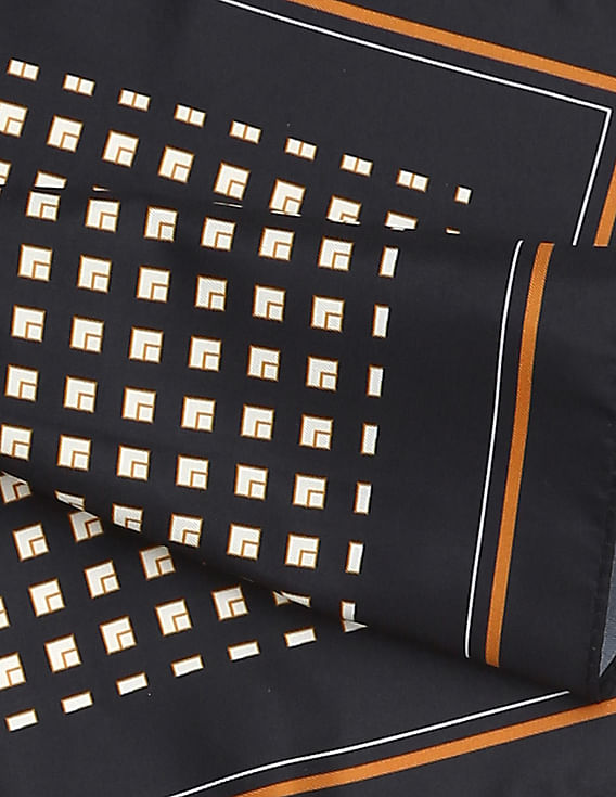 Arrow Geometric Print Woven Pocket Square