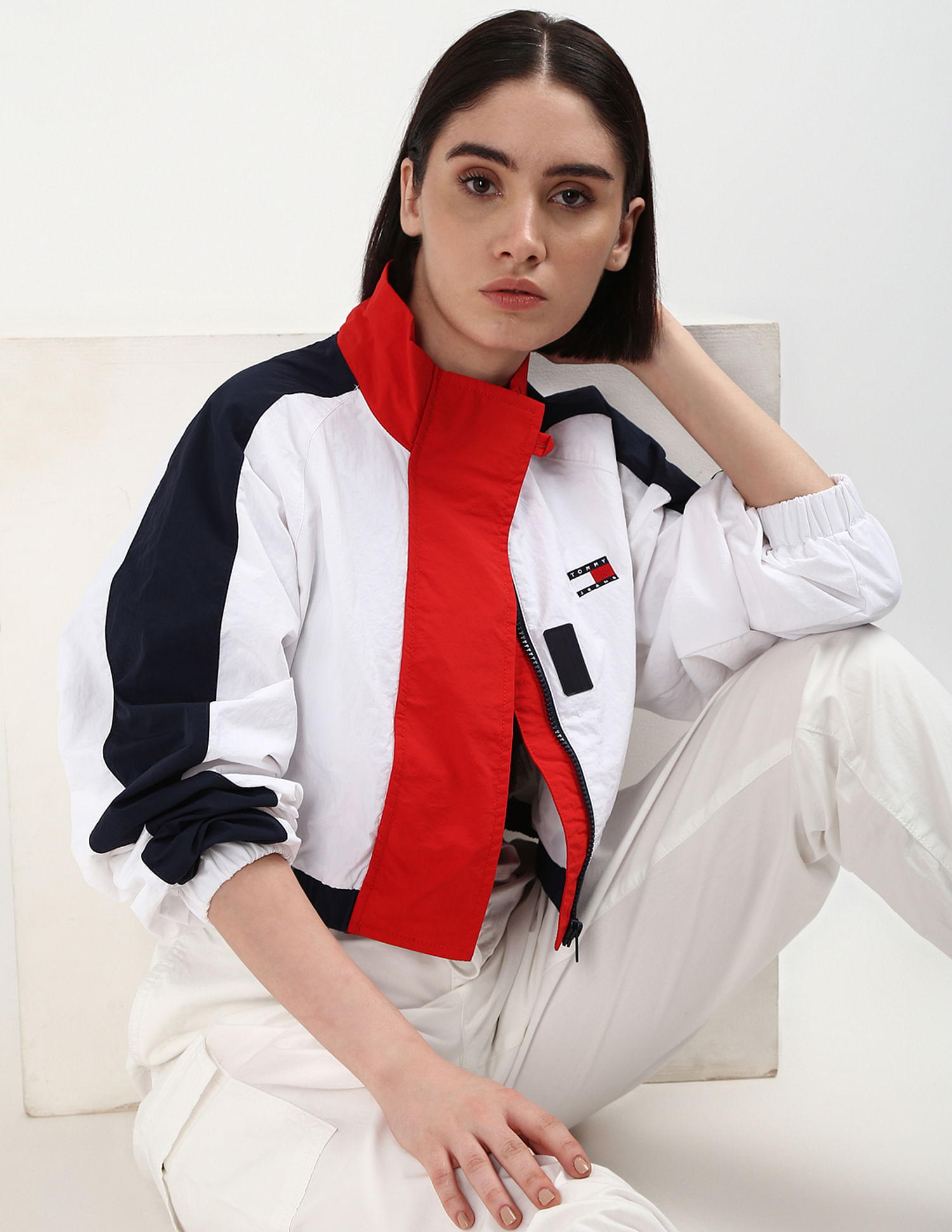 Buy Tommy Hilfiger Crop Badge Windbreaker Jacket NNNOW