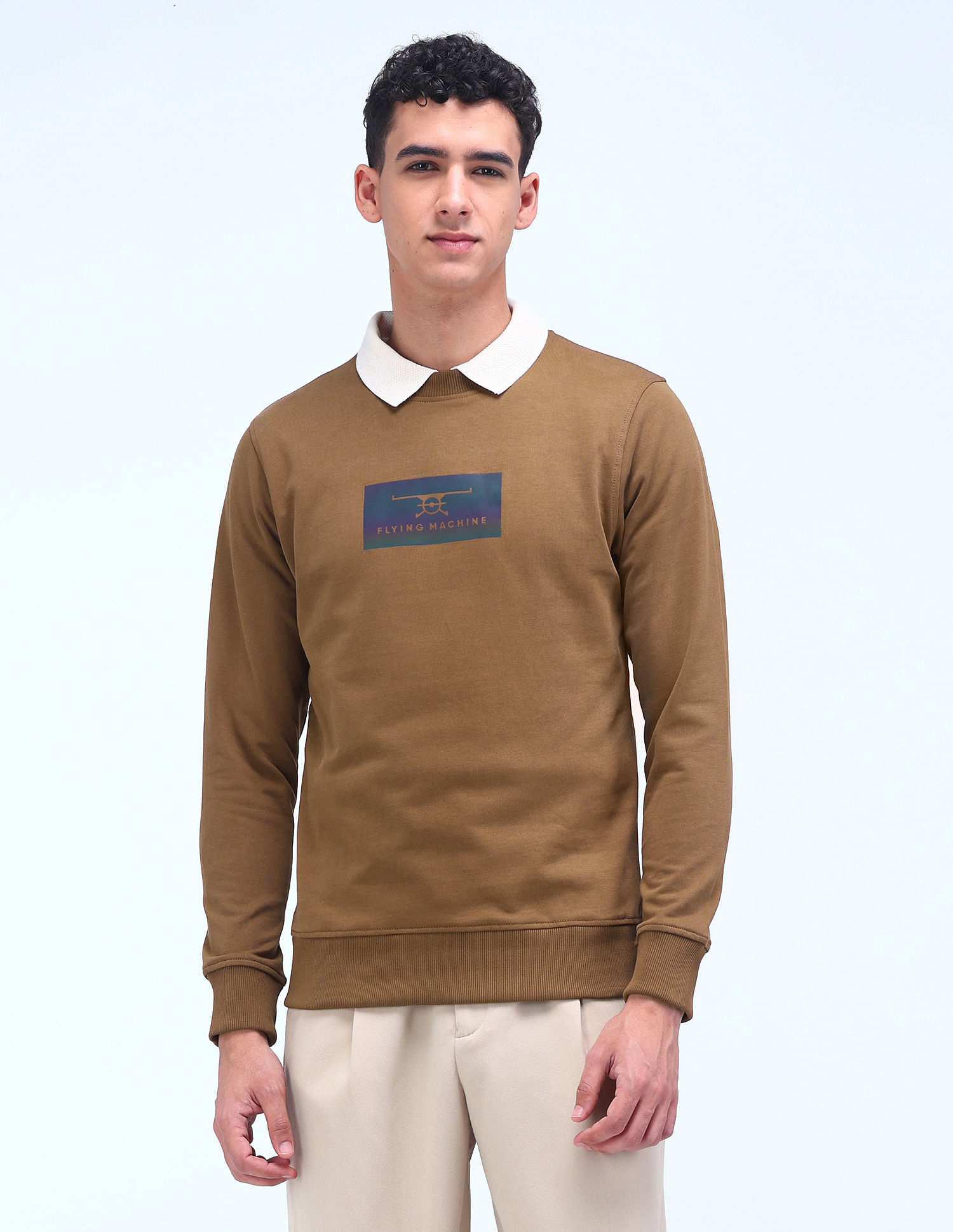 Flying Machine Brand Fit Crew Neck Sweatshirt