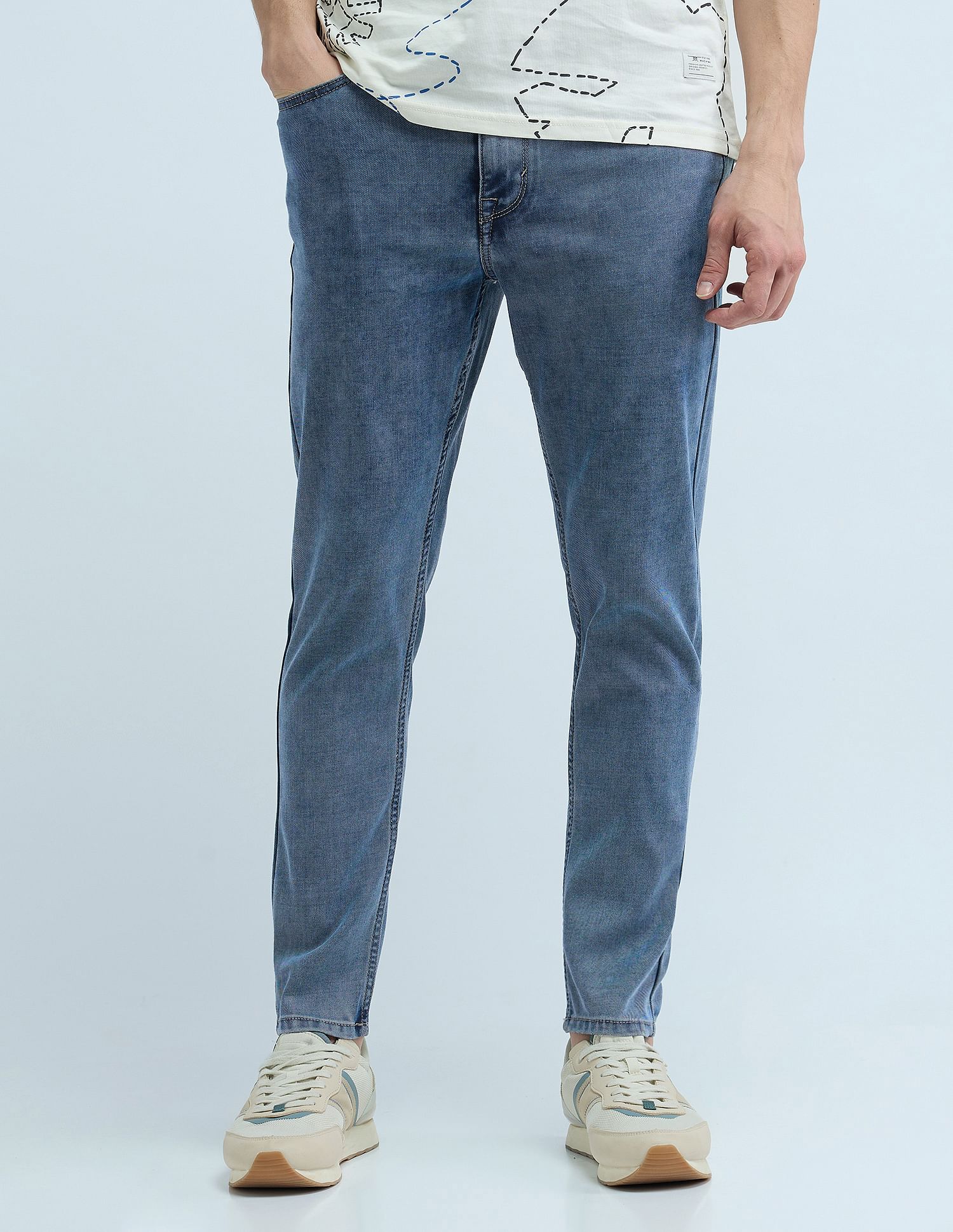 Flying Machine Mankle Relaxed Tapered Drop Crotch Jeans