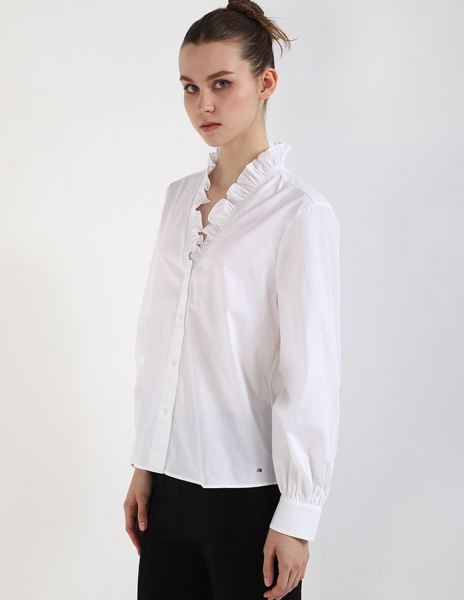 Tommy Hilfiger Regular-Fit Cotton V-Neck Regular Top