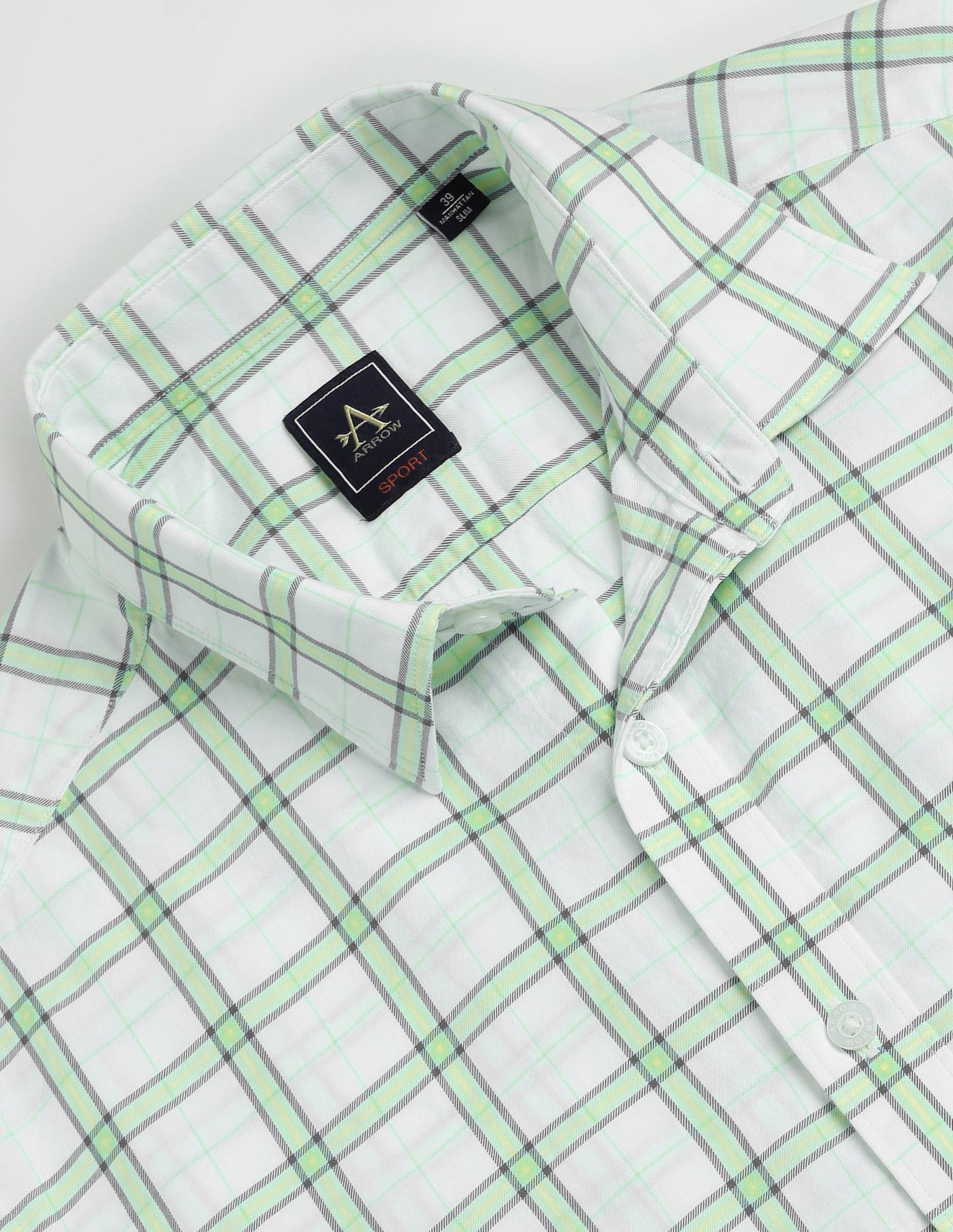 Arrow Sports Tartan Check Slim Fit Shirt