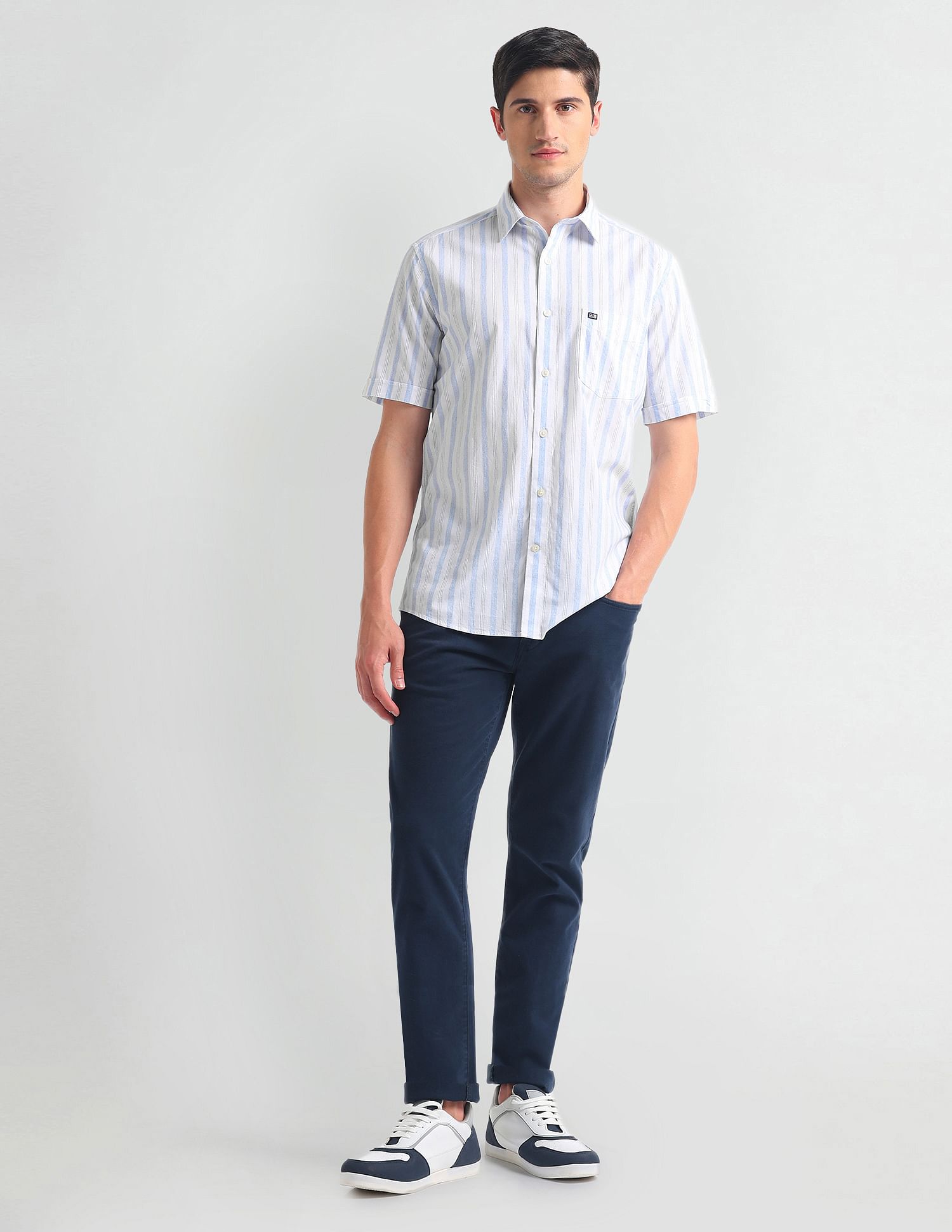 Arrow Sports Pure Cotton Stripe Shirt