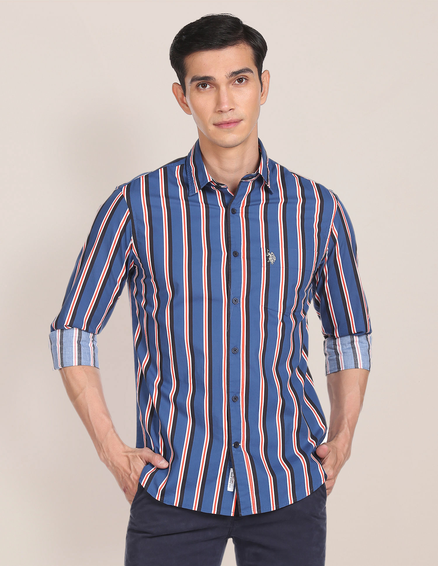 U.S. Polo Assn. Pure Cotton Striped Casual Shirt