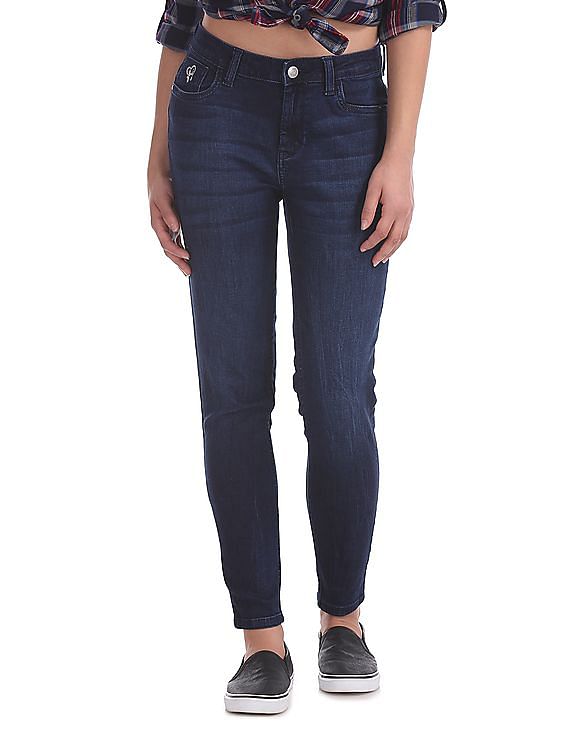 Flying Machine Women Super Skinny Fit Washed Jeans