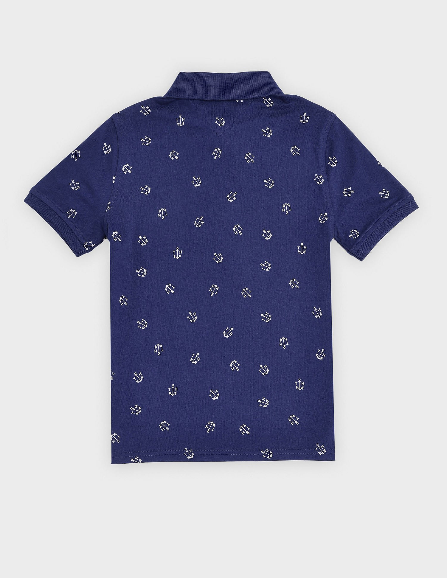 Tommy Hilfiger Kids Boys Printed Regular Fit Cotton Polo T-Shirt