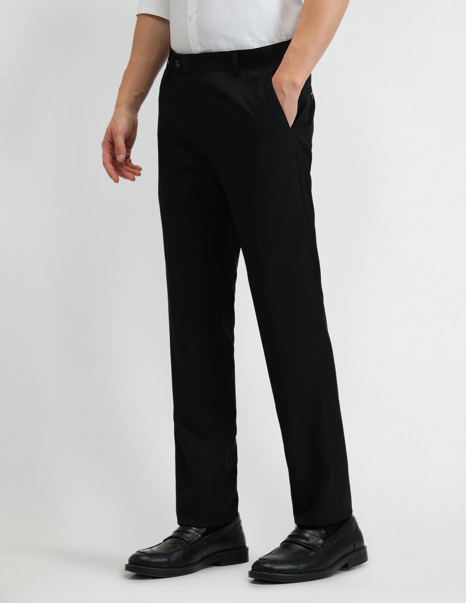 Arrow Mid Rise Tapered Twill Trousers