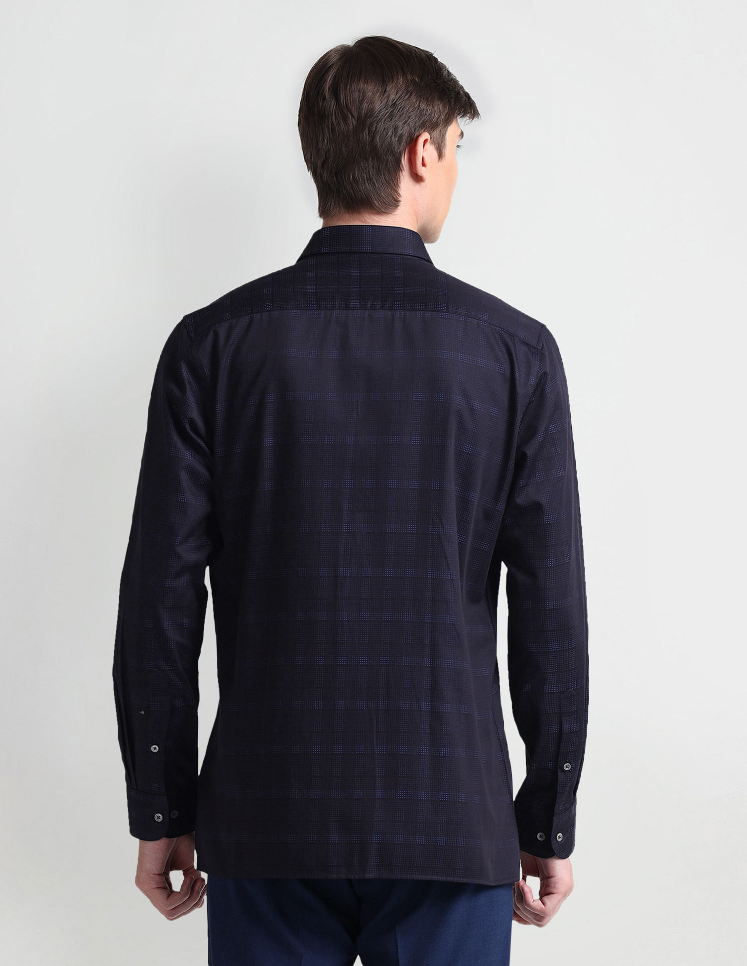 Arrow Check Patterned Dobby Shirt