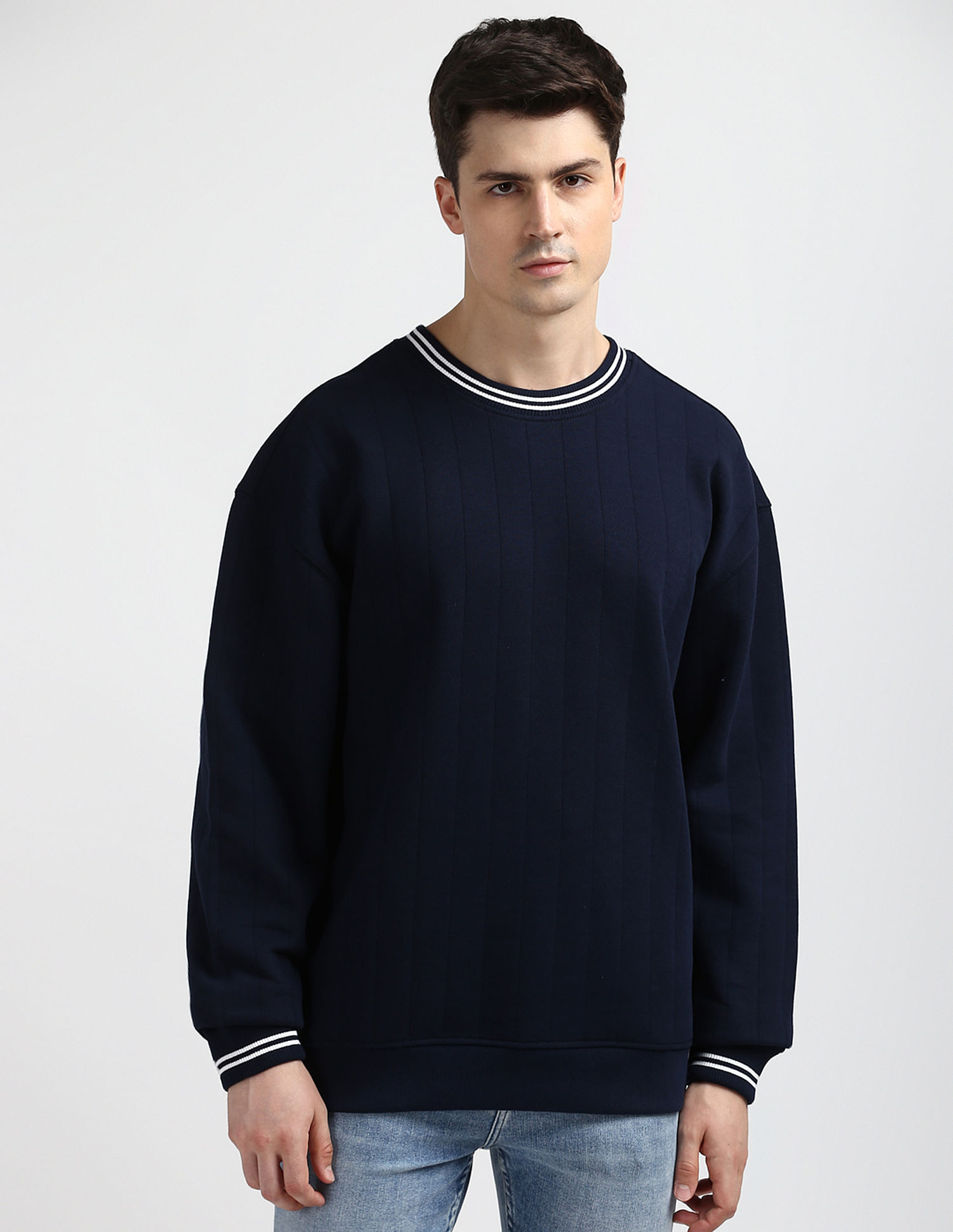 Tommy Hilfiger Jacquard Striped Relaxed Fit Sweater