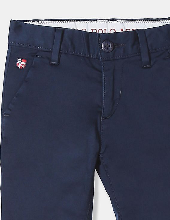 U.S. Polo Assn. Kids Regular Fit Solid Trousers